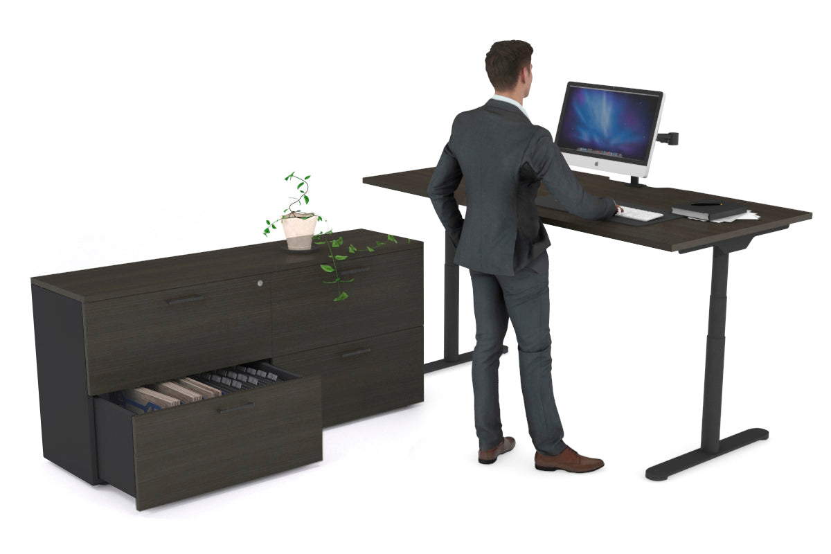 Flexi Premium Height Adjustable Standing Desk - 1800L x 800W Electric Sit Stand Workstation with Cable Management for Home Office & Executive Settings | Ergonomic Workspace Solution for Productivity & Comfort