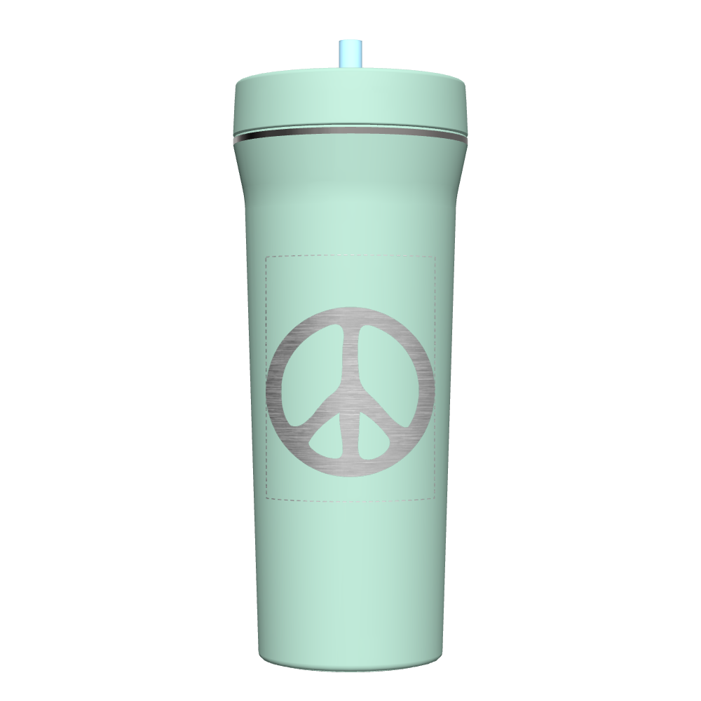 32 oz Custom Straw Tumbler with Lid & Straw - Insulated Stainless Steel Water Bottle for Hot & Cold Drinks - Perfect for Gym, Hiking, Travel & Office Use