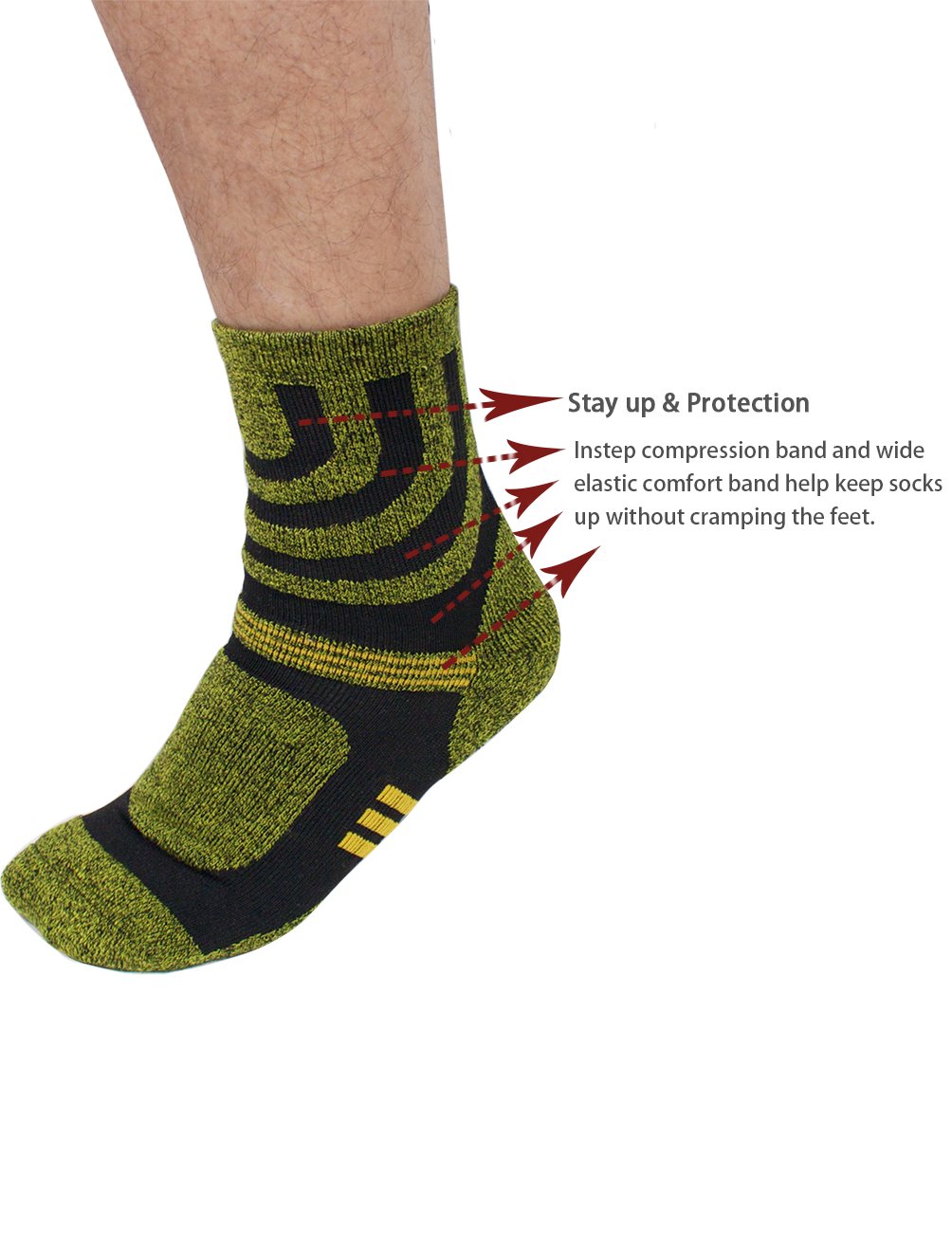 Premium Men's Cushioned Athletic Running Socks 2-Pack - Breathable Moisture-Wicking Crew Socks for Sports & Daily Wear - Ideal for Running, Gym, Hiking & Casual Outfits