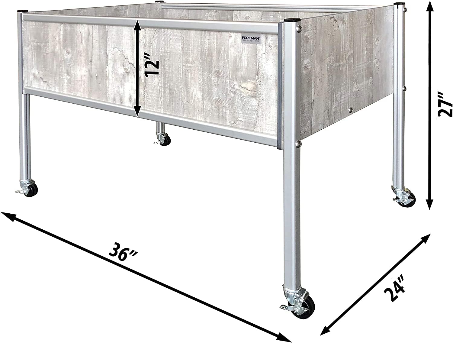 Foreman Raised Garden Bed on Wheels - 36