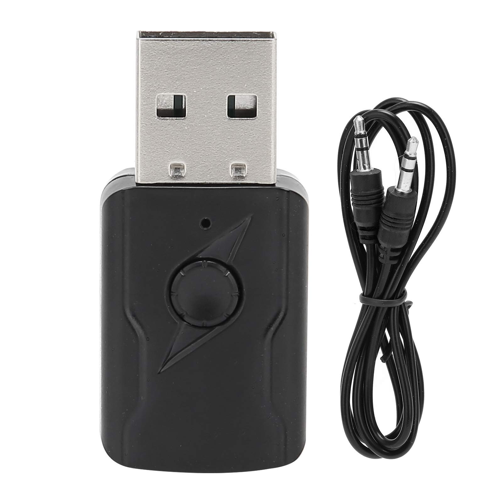 Wireless Bluetooth 5.0 Transmitter & Receiver for Car, TV, PC - USB Audio Adapter with 3.5mm AUX Cable | Hands-Free Calling, Music Streaming for Home & Car Audio Systems