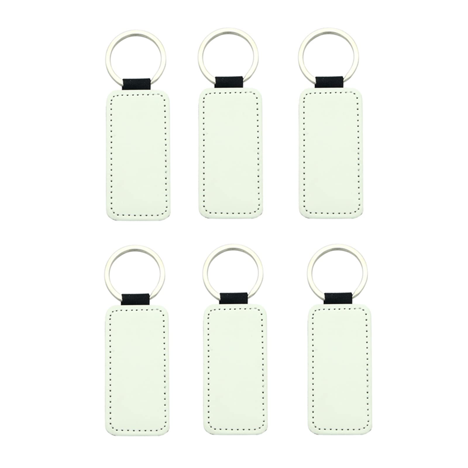 CCLEOOCOO Sublimation Leather Keychains - Customizable White Pendants for Men & Women - Perfect for DIY Crafts, Heat Transfer Projects, and Personalized Gifts