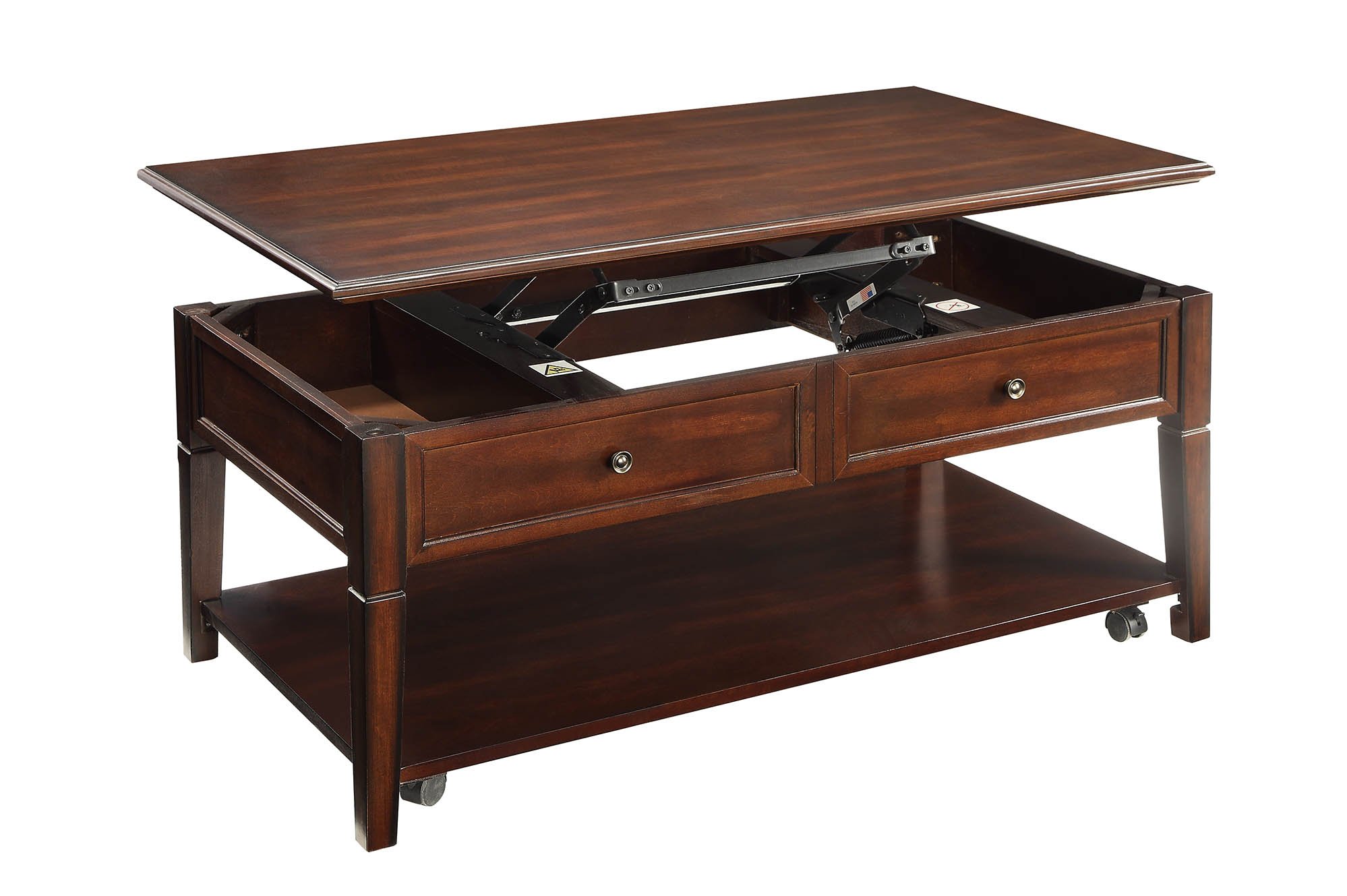 ACME Malachi Lift Top Coffee Table in Walnut Finish - Modern Living Room Furniture with Storage for Small Spaces - Perfect for Apartments, Dorms & Home Offices