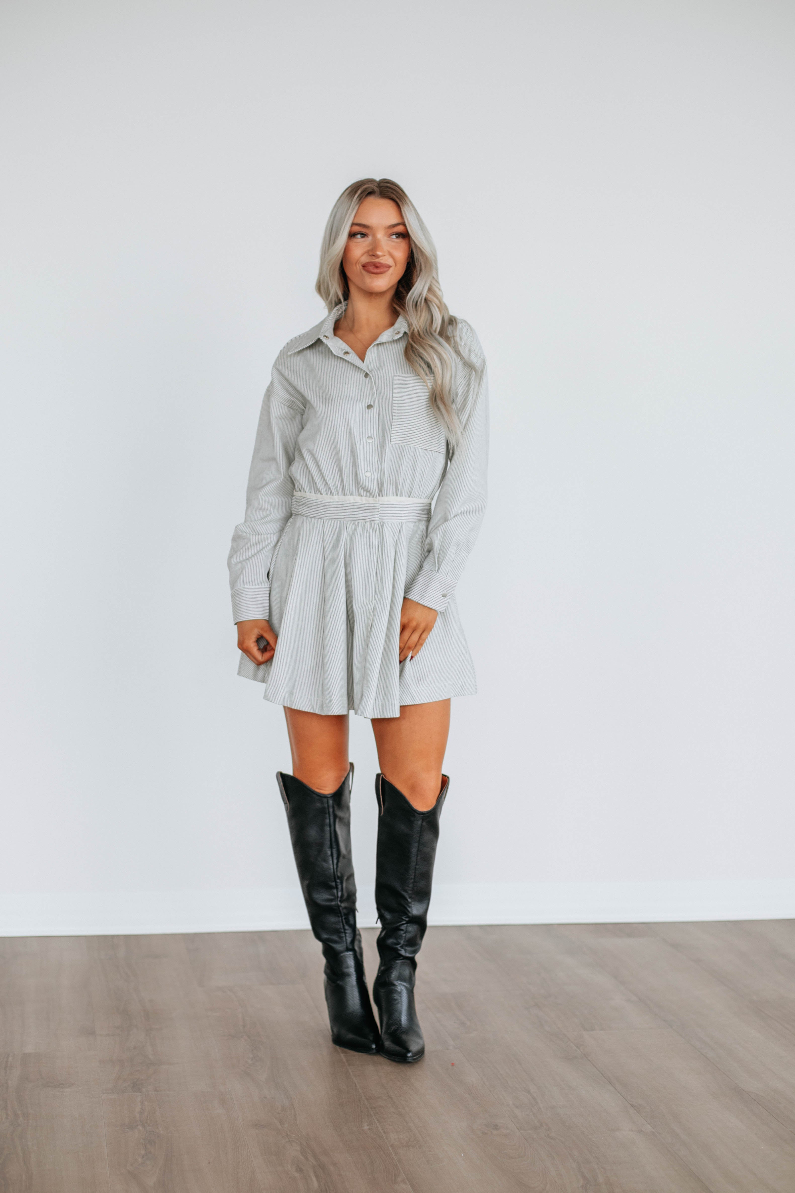 Idalia Striped Dress for Women - Flowy Summer Midi Dress with Short Sleeves - Perfect for Beach Vacation, Date Night & Casual Outings