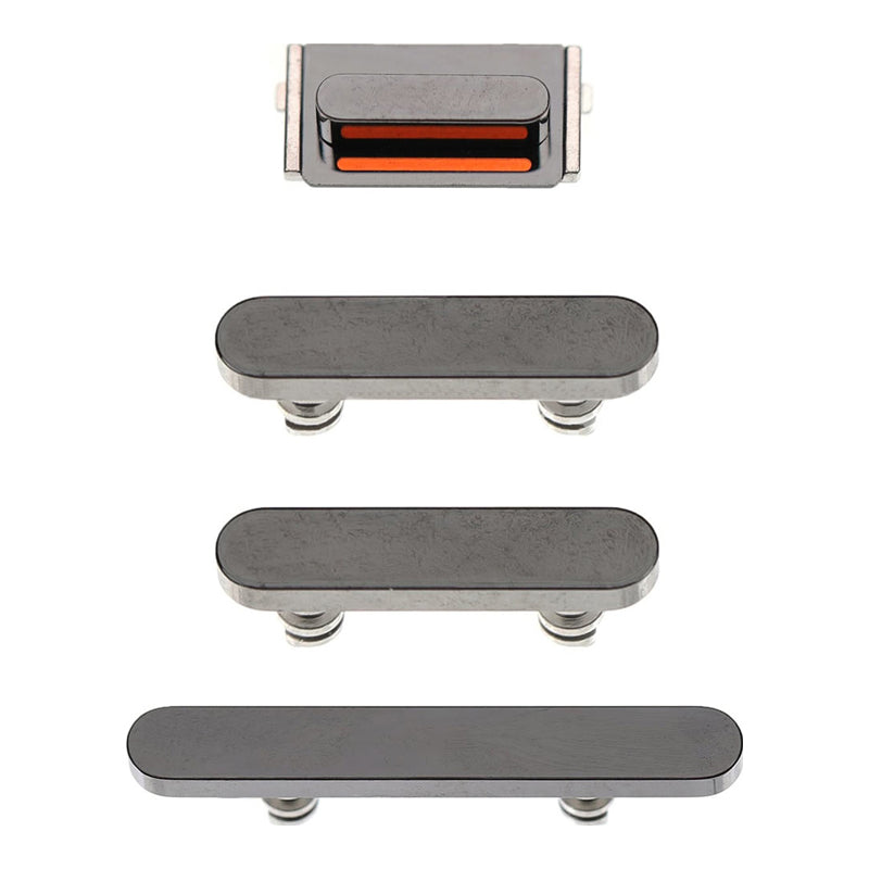 Original iPhone 13 Pro/13 Pro Max Replacement Side Buttons (4-Piece Set) - Volume, Power & Mute Keys - Perfect for DIY Phone Repair & Maintenance