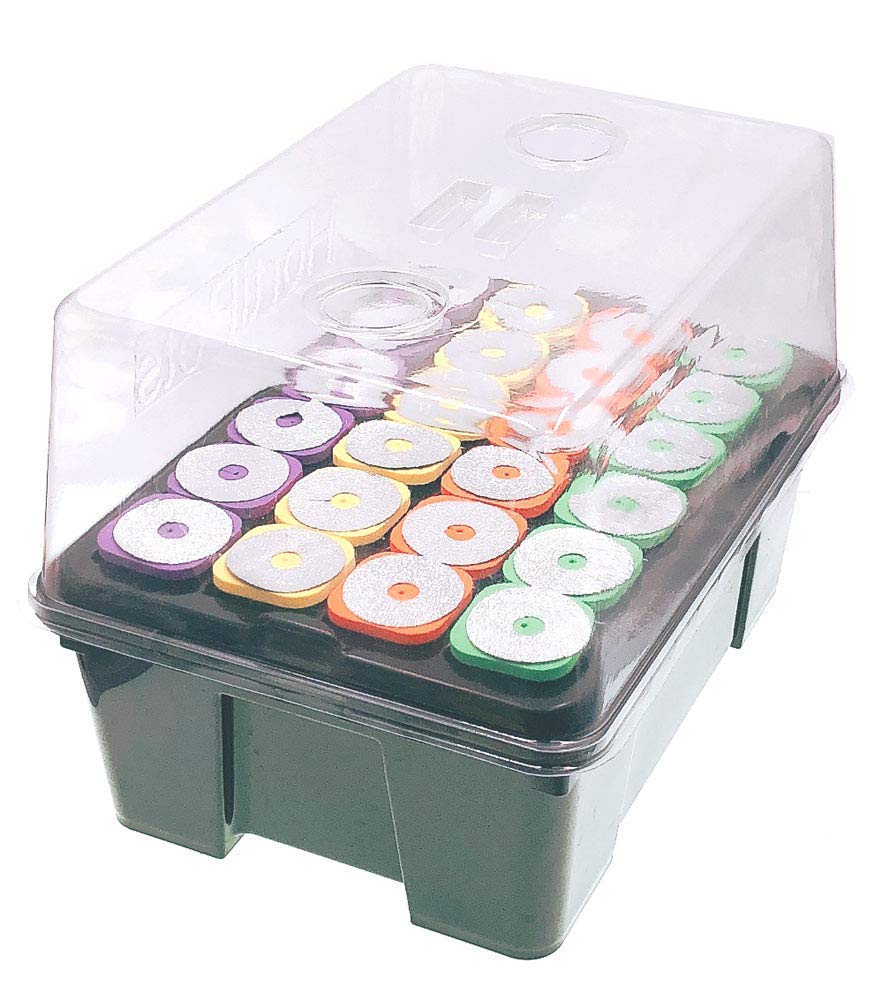 24-Site Deep Water Culture (DWC) Hydroponic Propagator Kit with 25 Sets of 2-Inch Net Pots & Inserts - Perfect for Indoor Herb Gardens, Seed Starting, and Hydroponic Plant Growth