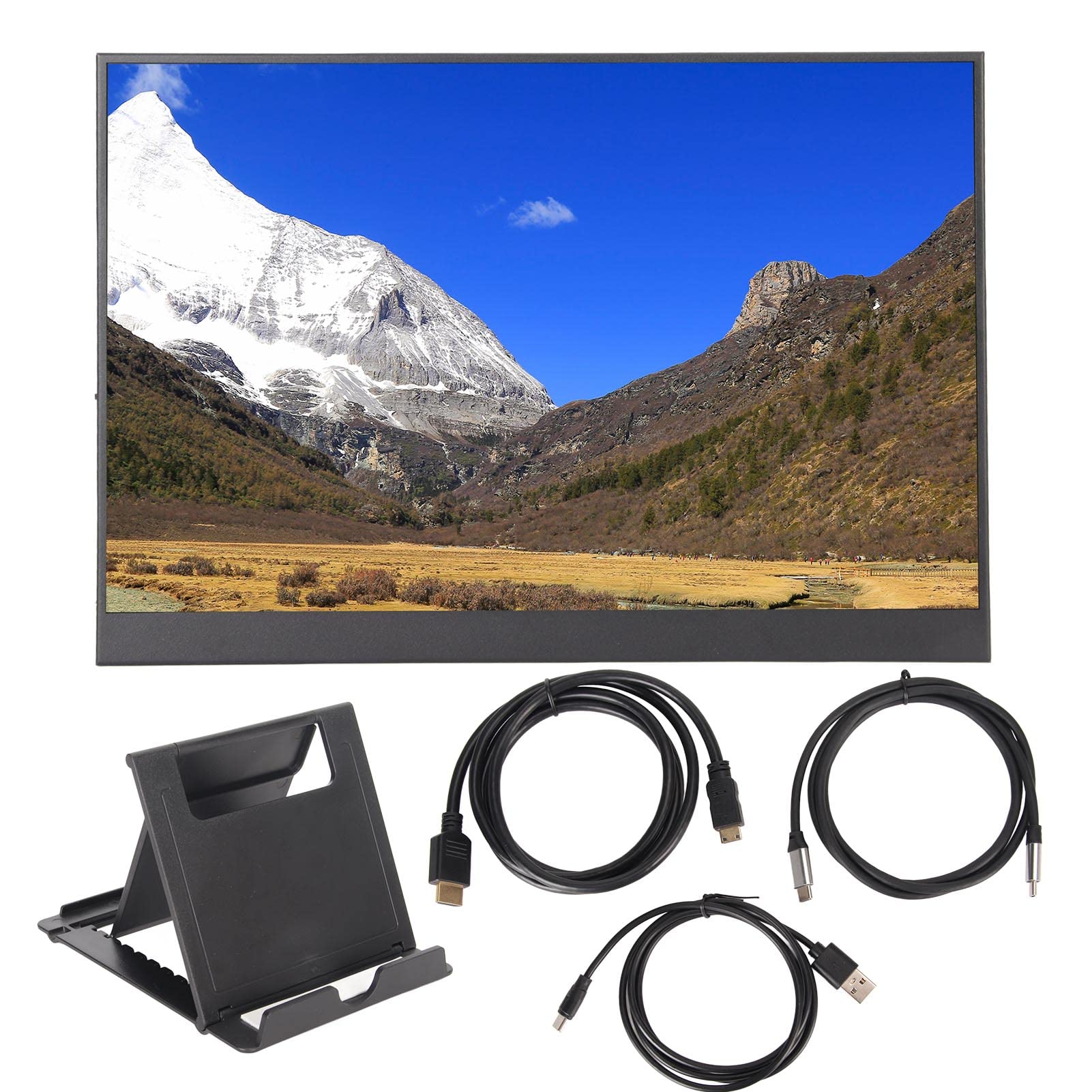 Yanmis 14 Inch Portable Monitor - Ultra Slim Full HD 1080P USB-C HDMI Gaming Laptop Screen with Built-in Dual Speakers | Perfect for Travel, Work, and Mobile Gaming