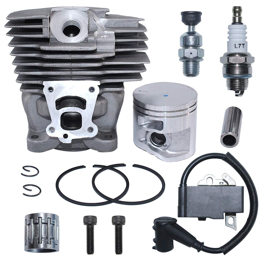 AUMEL 47mm Cylinder Piston Ignition Coil Kit Compatible with Stihl MS362 MS362C Chainsaw 1140 020 1200 - Replacement Part for Chainsaw Repair & Maintenance