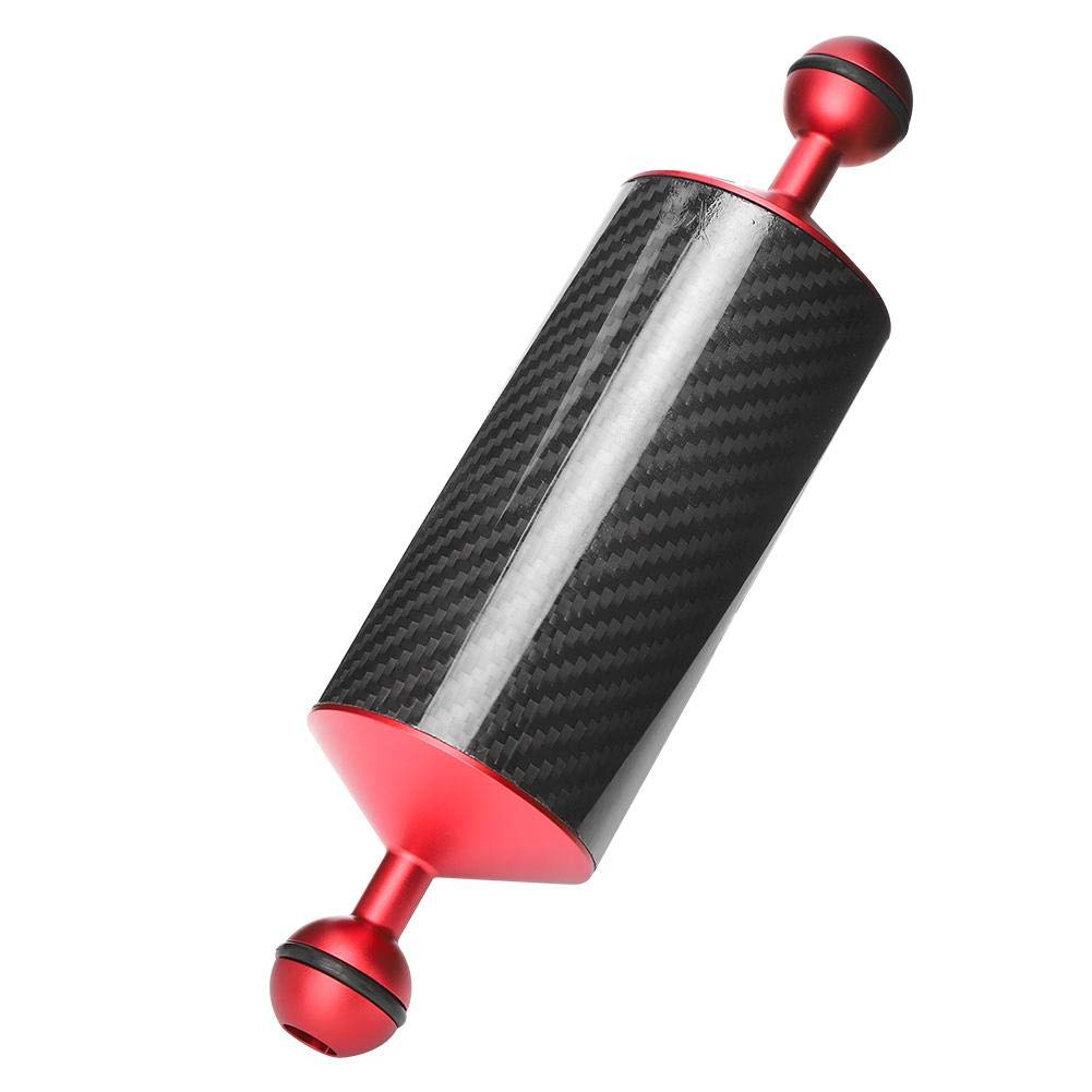 Carbon Fiber Diving Float Arm - 8 Inch Portable Underwater Floating Arm for Macro & Wide Angle Photography | Dual Ball Lightweight Design | Perfect for Scuba Diving, Snorkeling & Underwater Camera Buoyancy Control