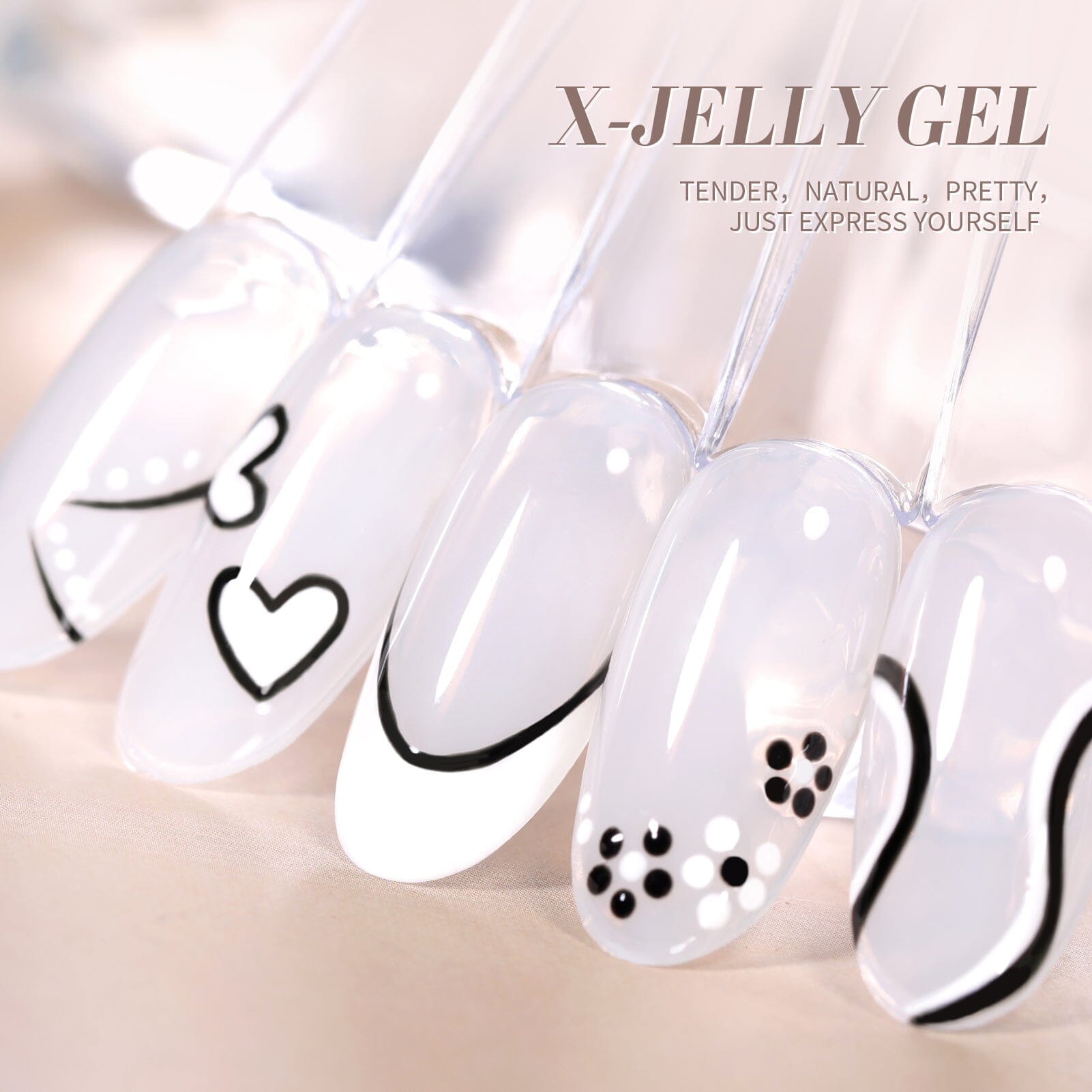 Hema Free Milky Jelly Gel #01 - 15ml Hypoallergenic Nail Polish for Sensitive Skin | Perfect for Manicures, Pedicures & Nail Art | Cruelty-Free & Vegan Friendly