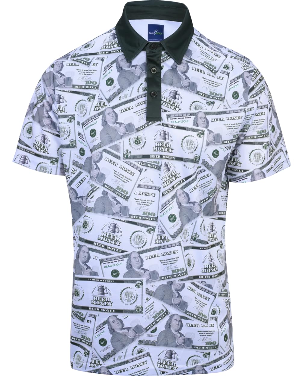 ReadyGOLF Men's Breathable Golf Polo Shirt - Moisture Wicking Performance Tee for Golf, Casual Wear & Outdoor Activities