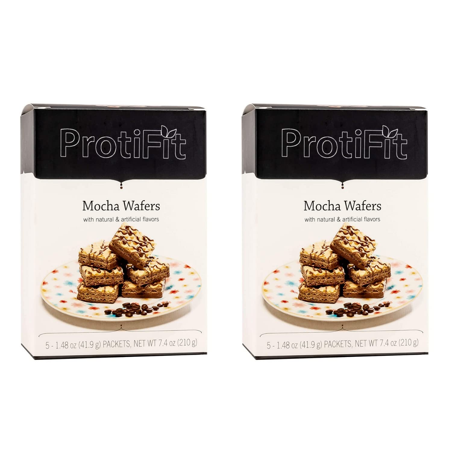 PROTIFIT High Protein Mocha Wafer Bars (2 Pack) - 15g Protein, Low Calorie, Low Carb, Low Fat, Trans Fat & Cholesterol Free - Ideal Protein Compatible - Perfect for Post-Workout Recovery, Keto Diet & Weight Management