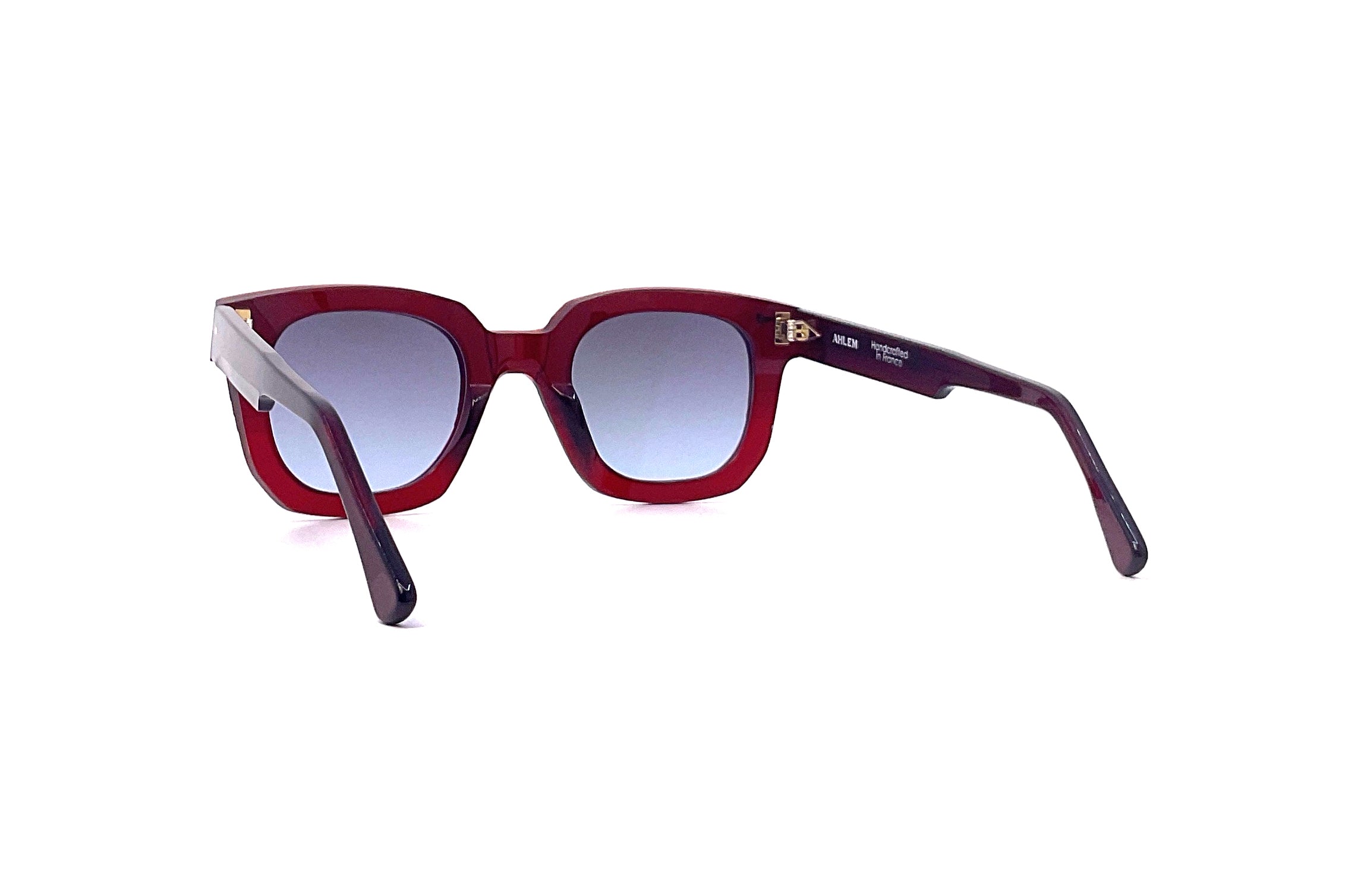 Ahlem Argentine Sunglasses - Burgundy & Blue Gradient Lens - Stylish UV Protection for Outdoor Activities & Fashion