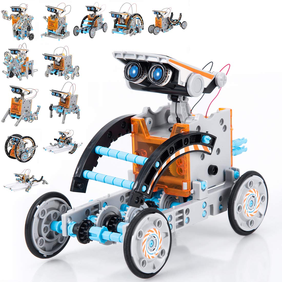 GARUNK 12-in-1 Solar Robot Kit - STEM Learning & Educational Science Toys for Kids, DIY Solar Powered Robotics Building Set - Develops Technology & Math Skills - Moves on Land & Water - Perfect for Classroom Projects, Science Fairs & Outdoor STEM Activities