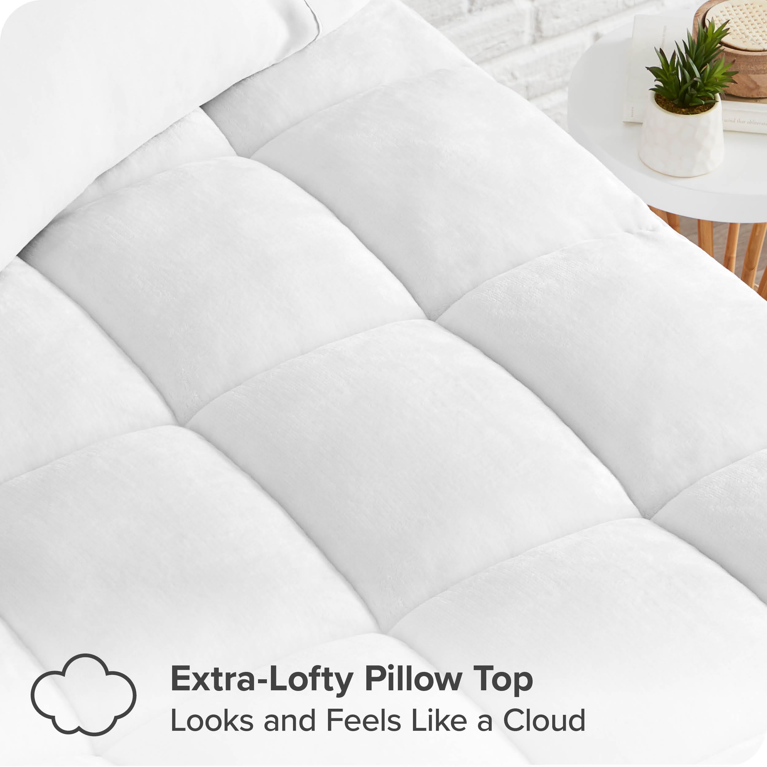 Bare Home King Size Cooling Mattress Pad - Reversible Pillow Top, Soft & Breathable Mattress Topper for Deep Pockets (8