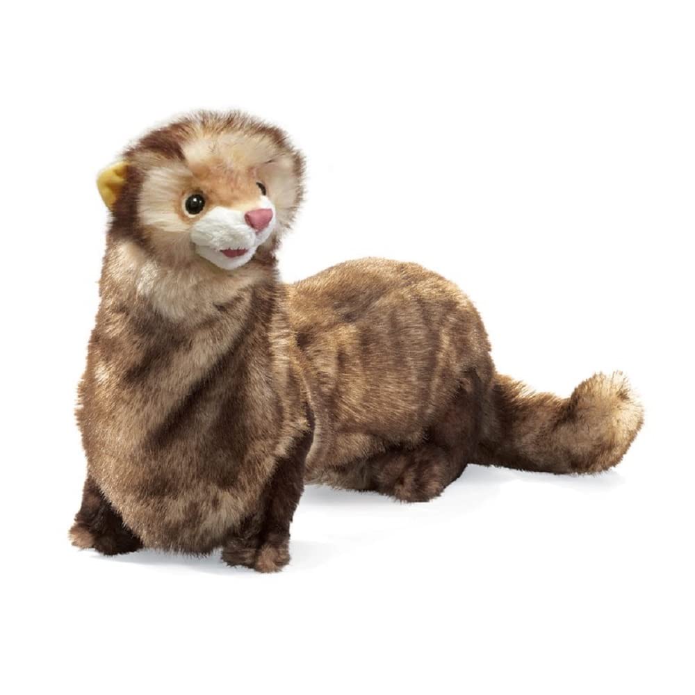 Folkmanis Ferret Hand Puppet - Realistic Stuffed Animal Toy for Kids & Adults - Perfect for Storytelling, Education, and Playtime Fun