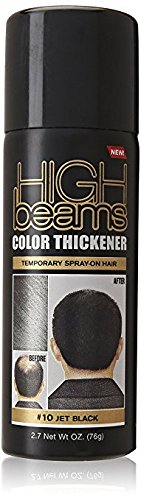 Value Pack of 3 - High Beam Temporary Spray-On Hair Thickener (2.7oz, Jet Black #10) for Instant Volume & Coverage - Perfect for Thinning Hair, Costumes & Special Events