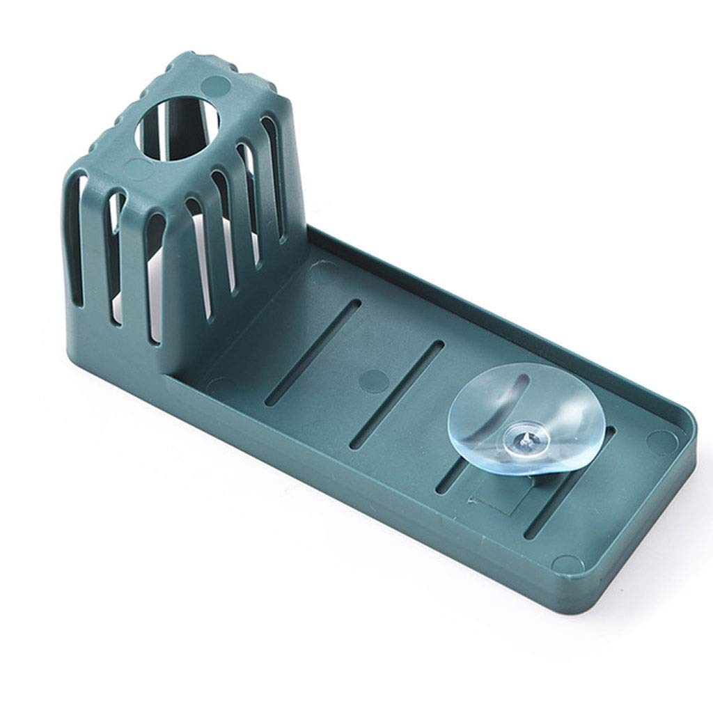 Adjustable Snap Sink Soap Sponge Holder - Kitchen & Bathroom Organizer with Drain Rack - Space Saving Hanging Storage Basket for Sponges, Brushes & Cleaning Supplies - Perfect for Sink, Countertop or Shower Organization (Color: A)