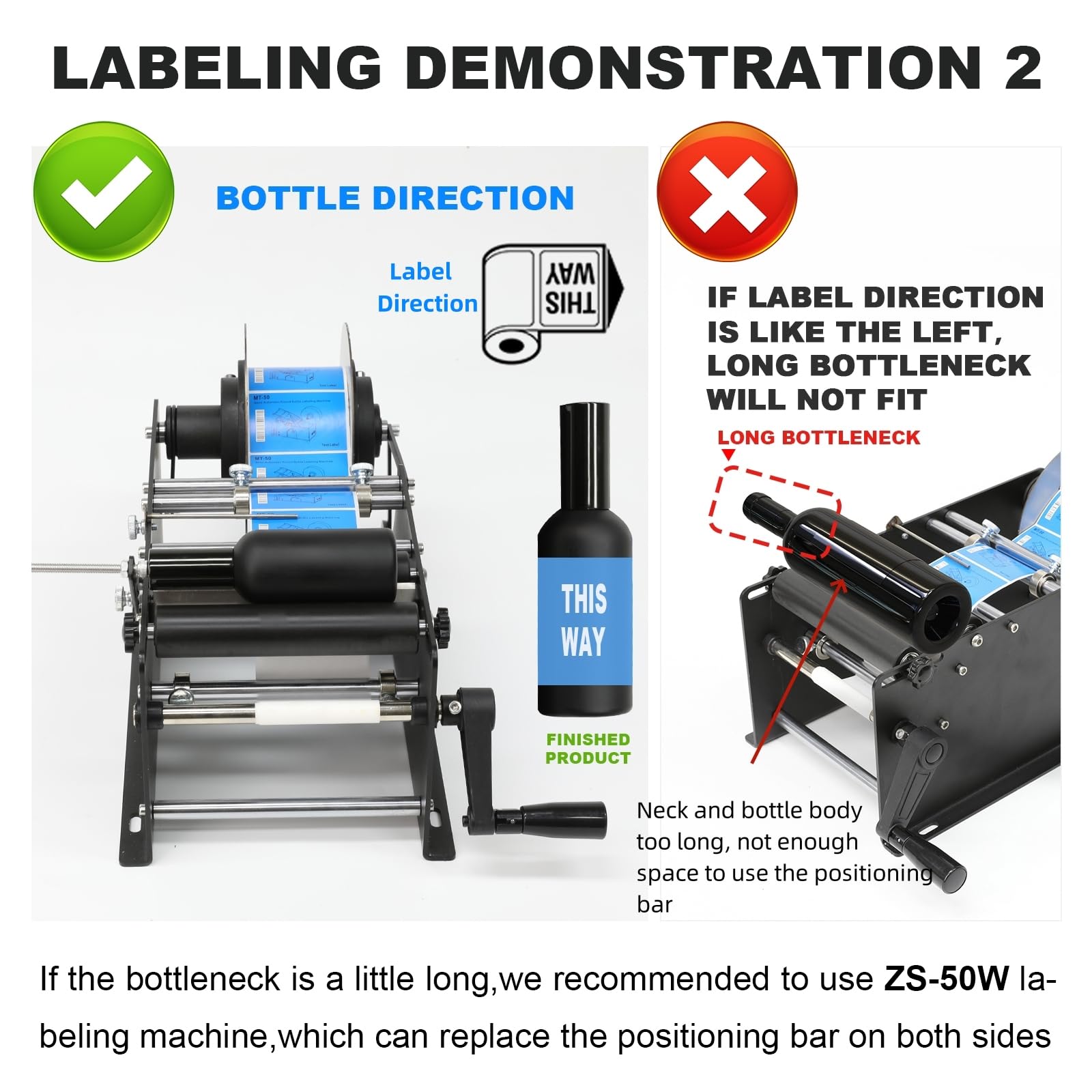 Manual Round Labeling Machine with Handle - Handheld Bottle Label Applicator for Glass & Metal Containers - Perfect for Home Brewing, Cosmetics & DIY Projects