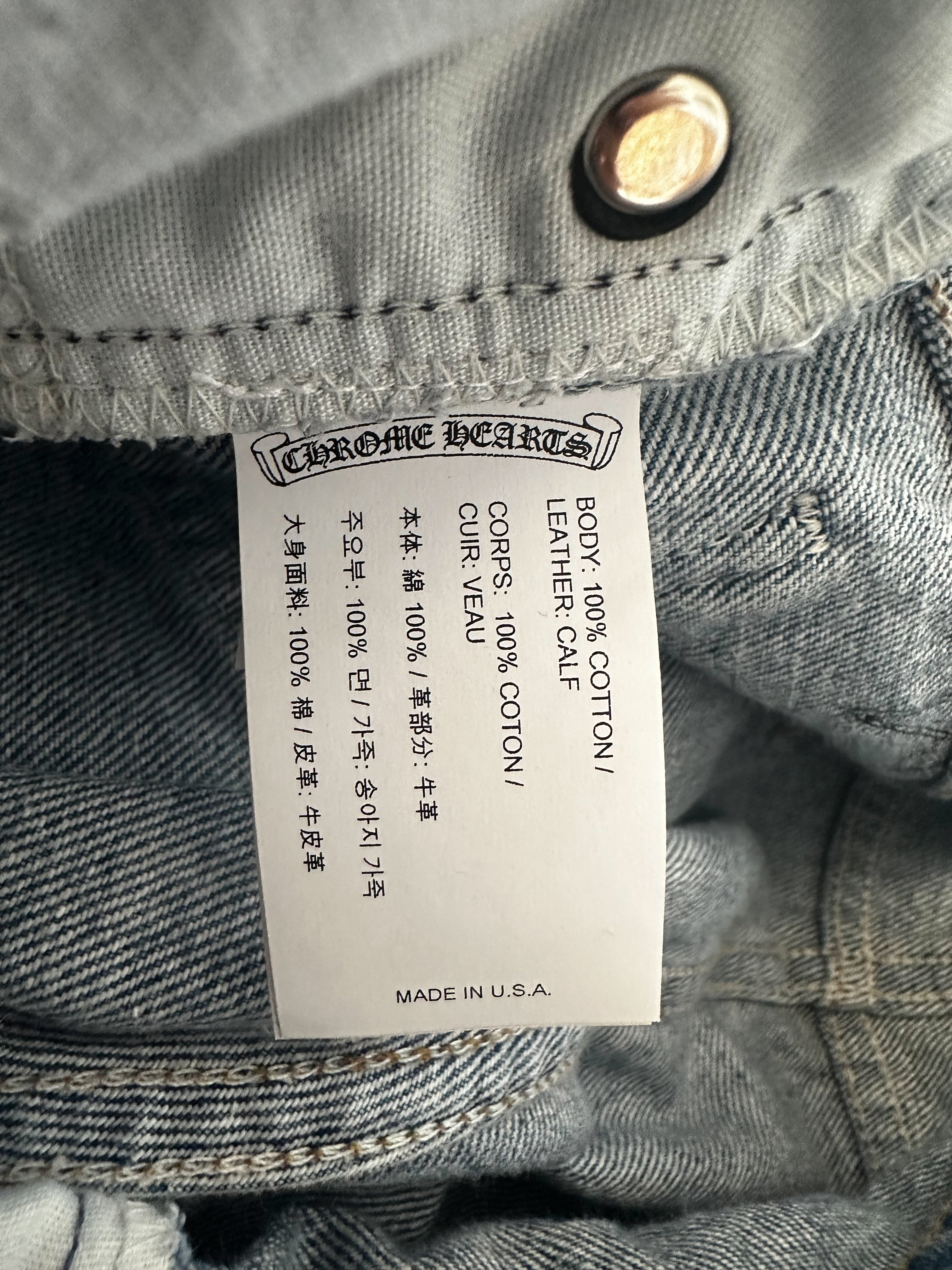 Chrome Hearts x Levi's Blue Cheetah Star Patch Jeans for Men & Women | Vintage Denim Pants with Unique Design | Perfect for Streetwear & Casual Outfits