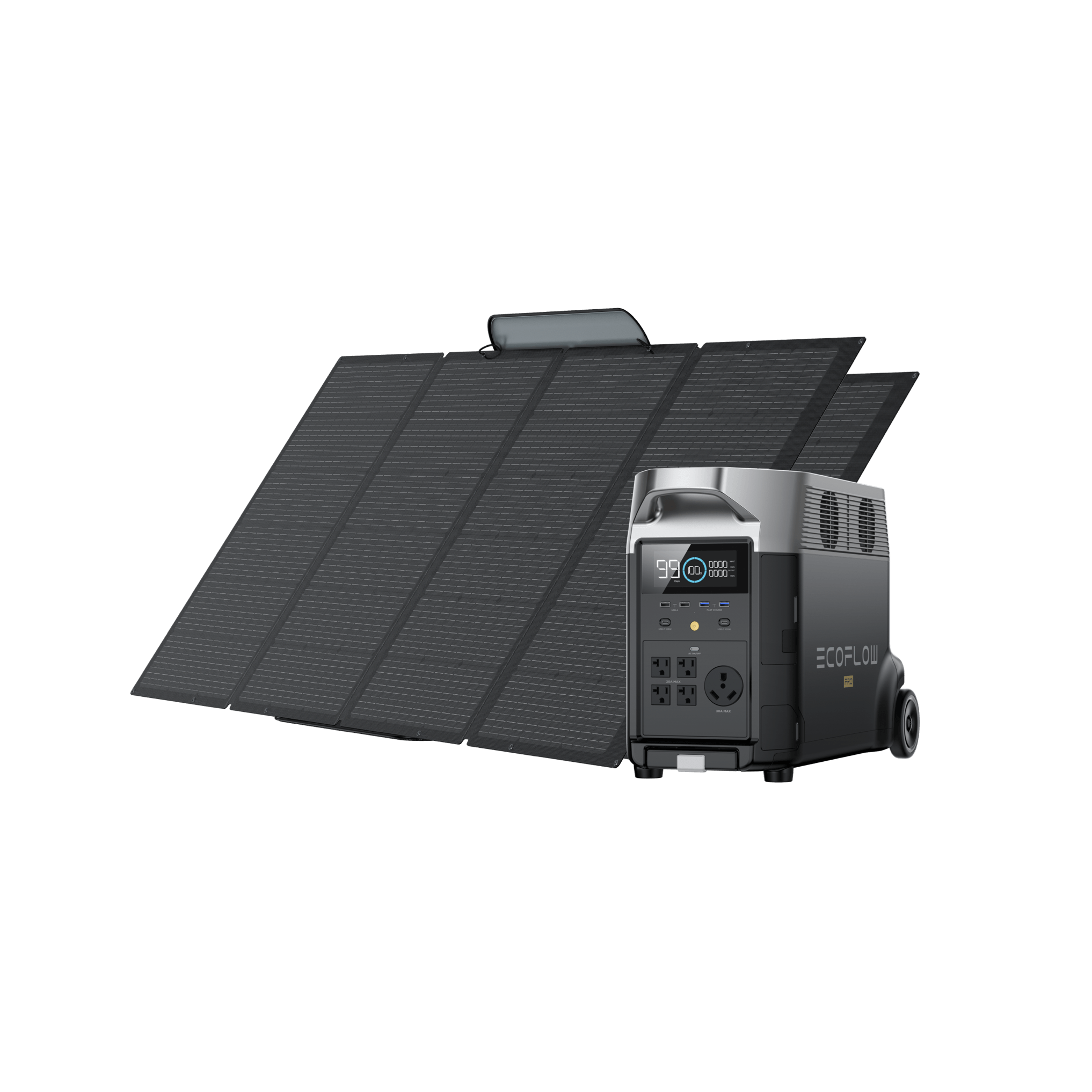 EcoFlow DELTA Pro Portable Power Station with 400W Solar Panel - Reliable Solar Generator for Home Backup, Camping & Outdoor Adventures