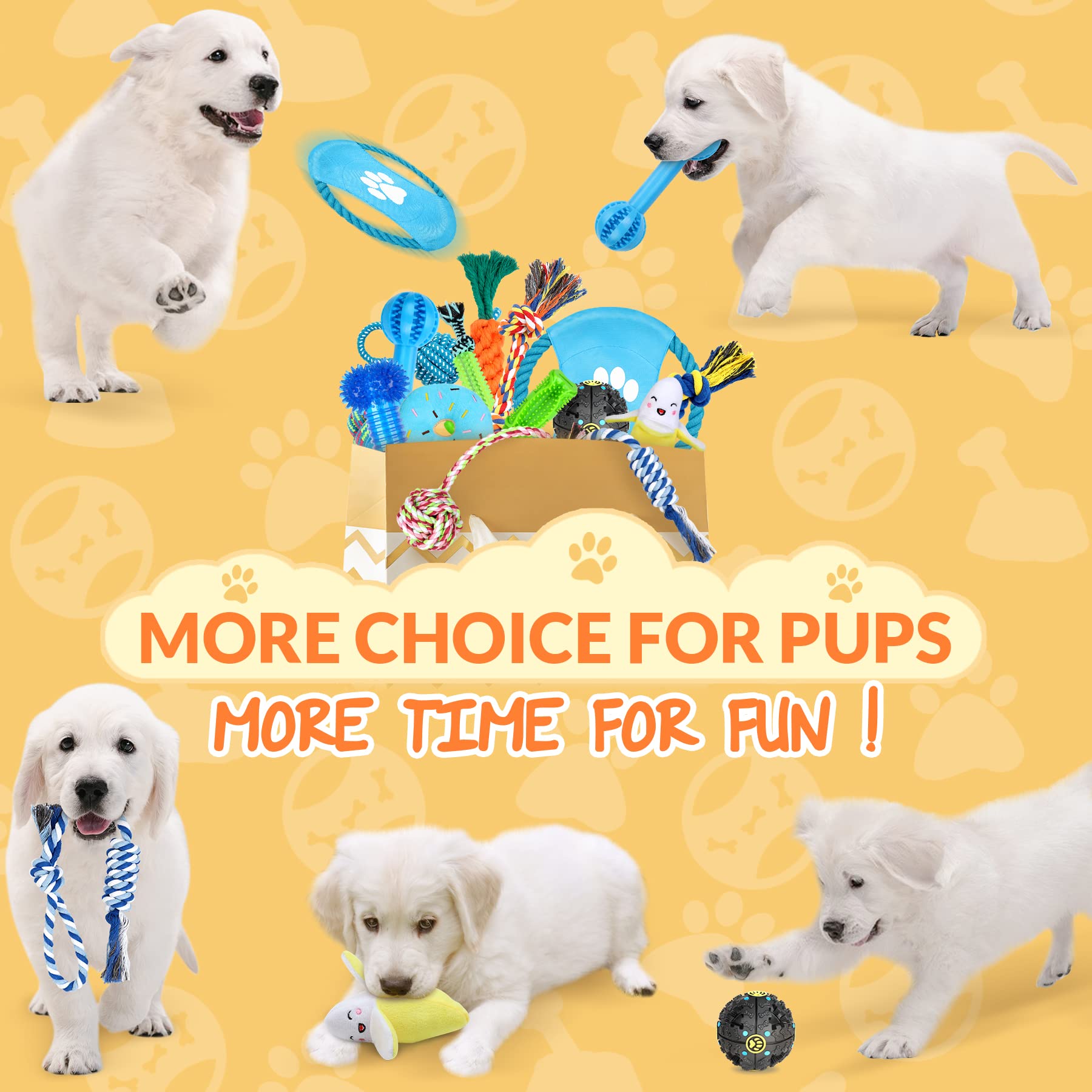 Durable Dog Chew Toys for Aggressive Chewers - 15 Pack for Small Dogs & Puppies - Perfect for Teething & Playtime