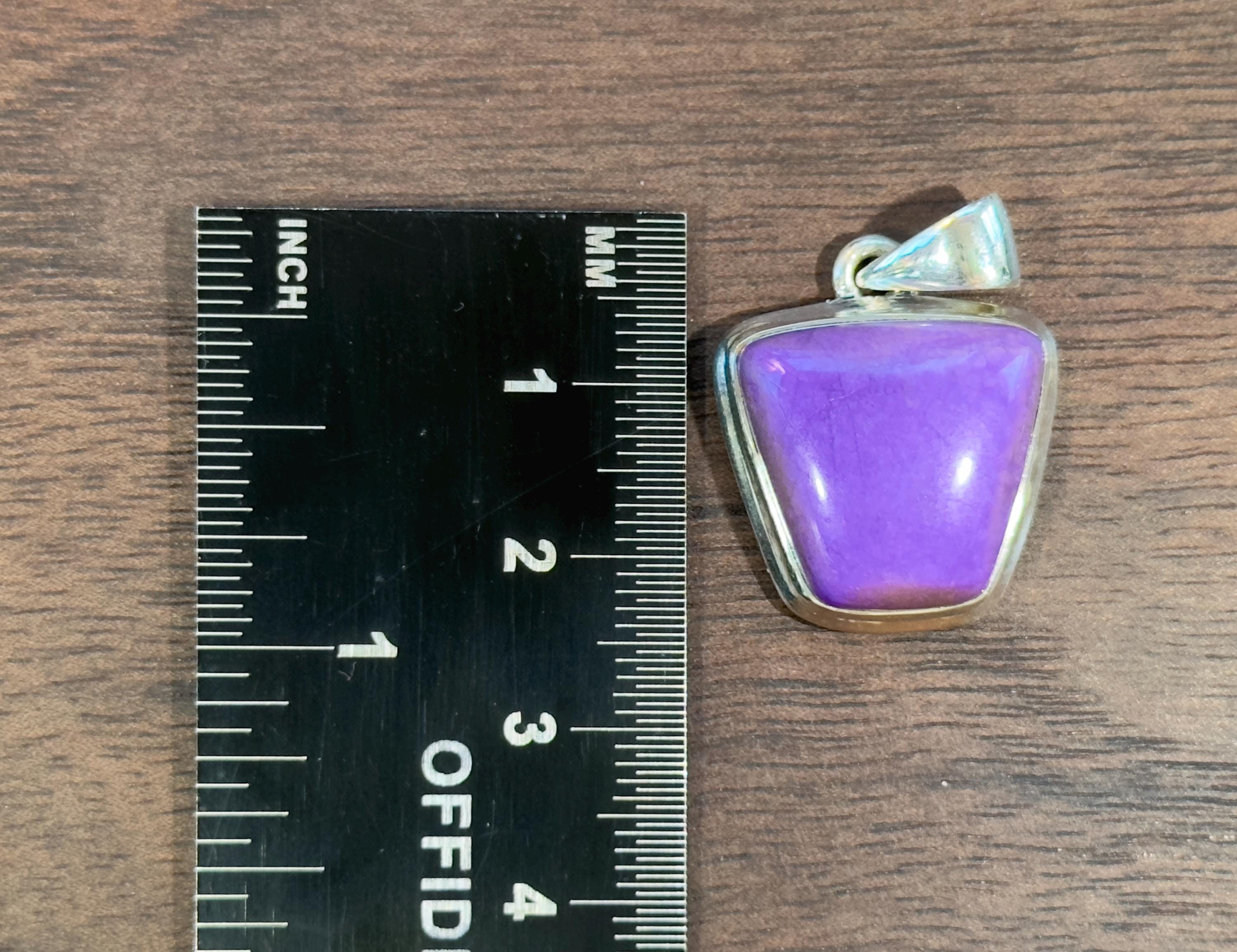 AA SUGILITE Crystal Pendant - Sterling Silver Cabochon Fine Jewelry | Healing Crystals & Stones for Meditation & Energy Work | Perfect for Spiritual Gifts & Holistic Wellness (54759)