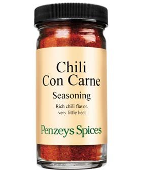 Authentic Chili Con Carne Seasoning by Penzeys Spices - 2.4 oz (1/2 Cup) Jar - Premium Spice Blend for Mexican Dishes - Perfect for Chili, Tacos, Burritos & Family Dinners