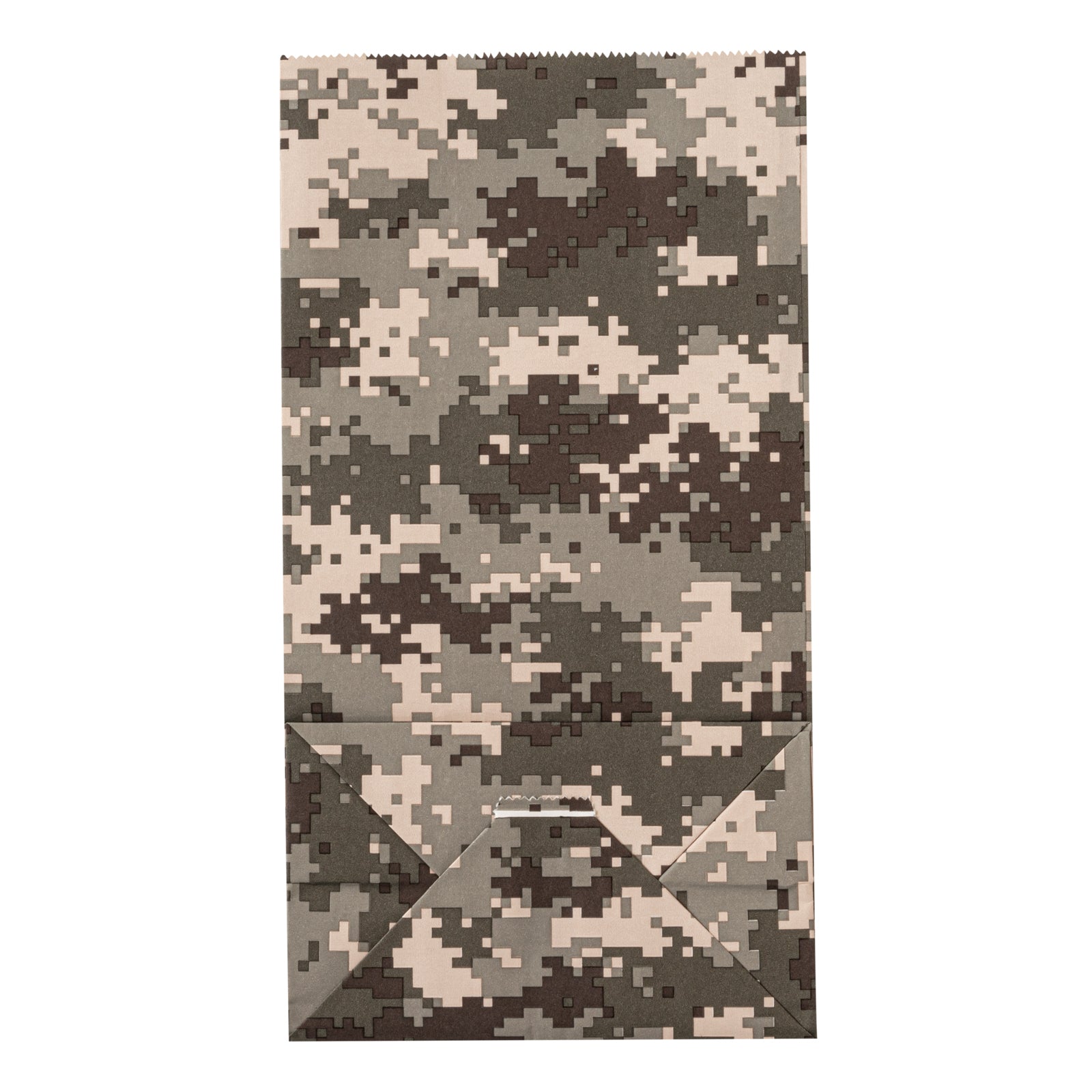 Camouflage Paper Bags 6lb Capacity - 6x3.5x10.75 Inches - Pack of 100 - Perfect for Hunting Gear Storage, Grocery Shopping & Party Favors