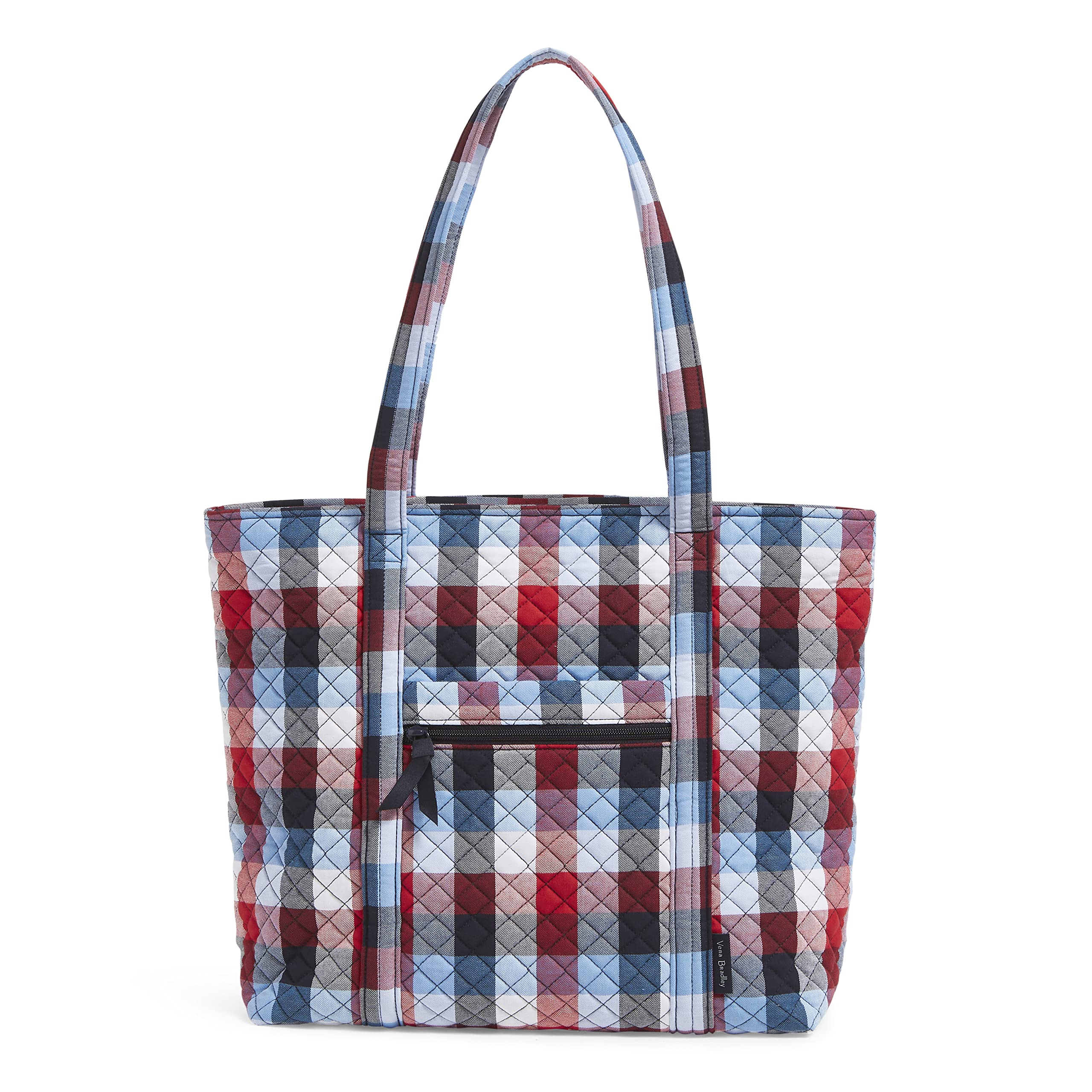 Vera Bradley Women's Cotton Tote Bag - Stylish & Spacious Handbag for Work, Travel & Everyday Use | Lightweight Shoulder Bag with Multiple Pockets