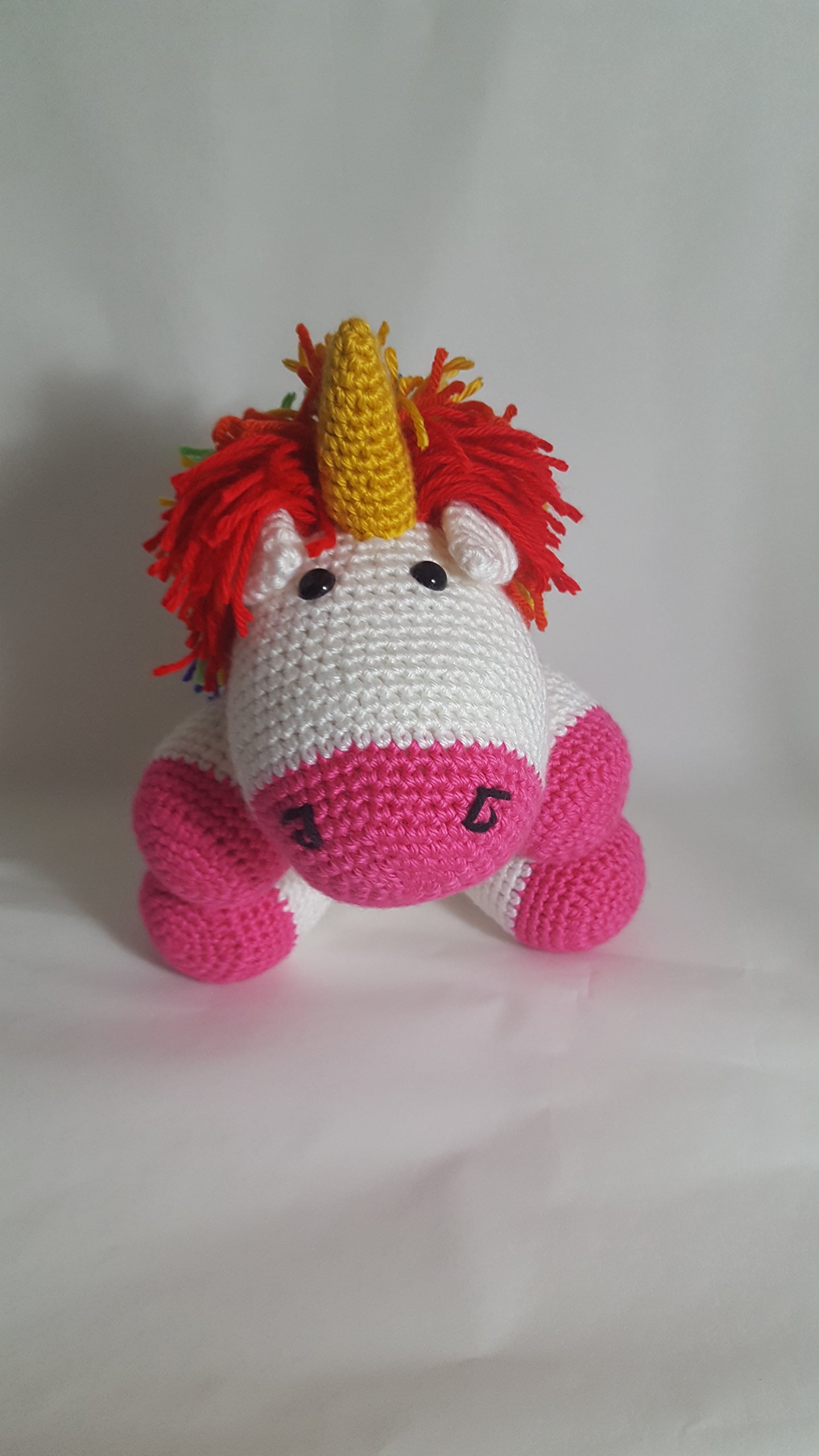 Large Crochet Unicorn Doll - Handmade Plush Stuffed Animal Toy for Kids, Perfect for Birthday Gifts, Nursery Decor and Cuddling Companion