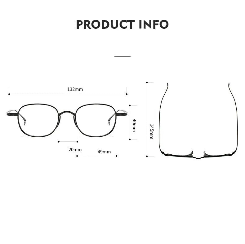 Brightzone Women's Full Rim Oval Square Titanium Eyeglasses - Lightweight & Durable Frame for Work, Reading & Fashion (Model 105183) | Perfect for Office, Daily Wear & Style Accessories