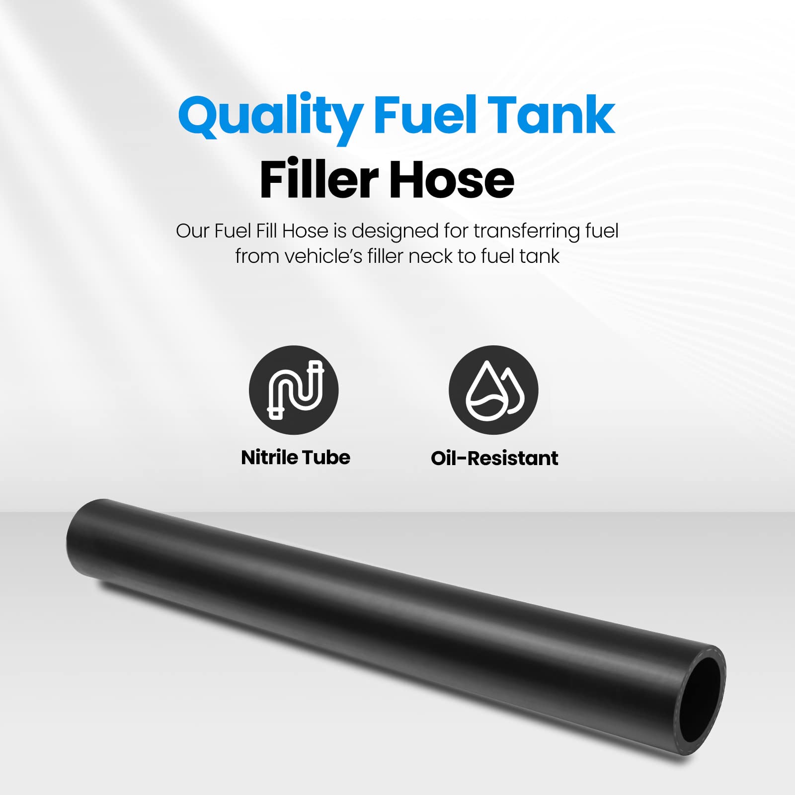 **3' Gasoline Fuel Filler Neck Hose – 2.25