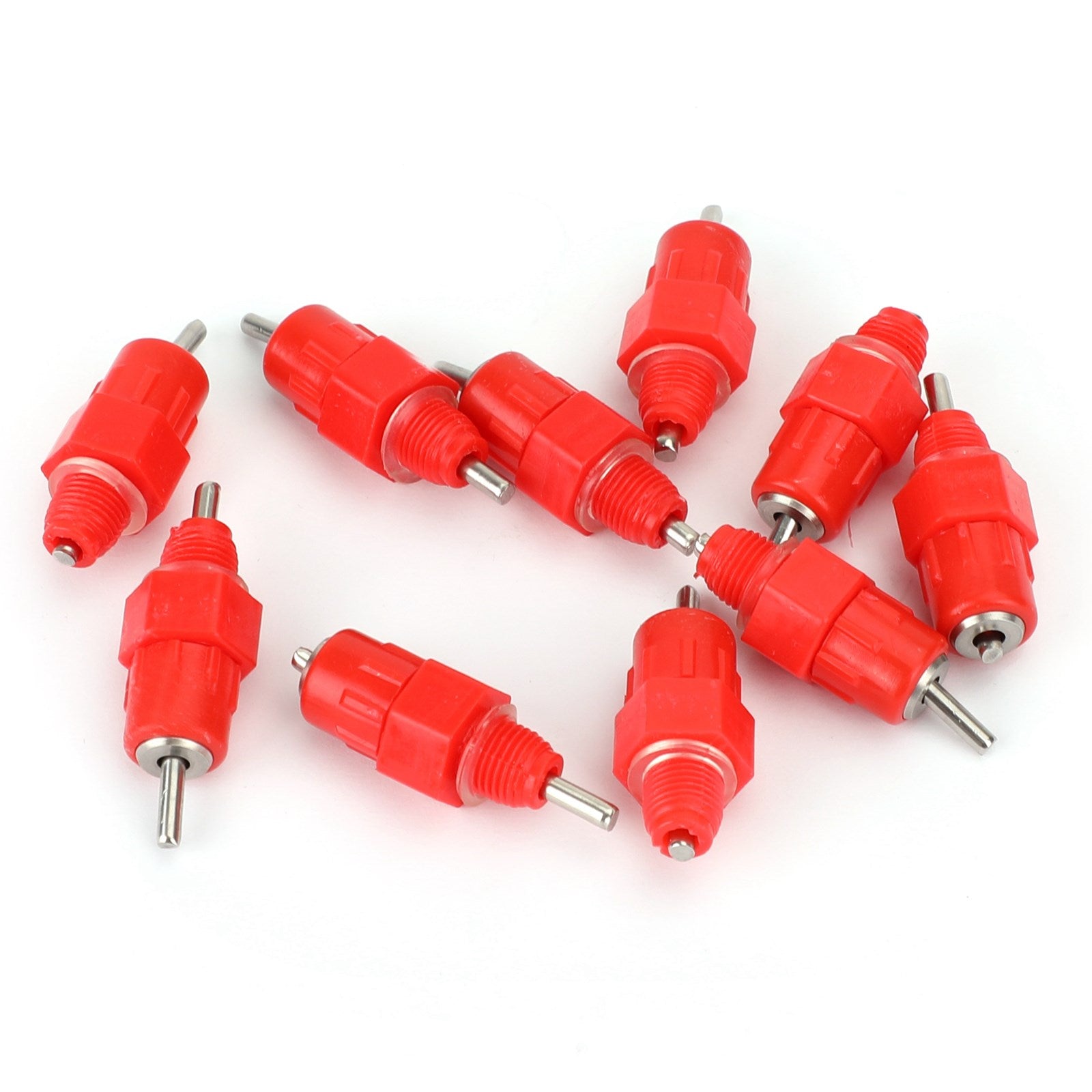 10 Pcs Automatic Poultry Water Nipple Valves - Chicken Duck Bird Drinker Waterer Feeder Kit for Coops & Farms (Durable & Leak-Proof) - Perfect for Backyard Flocks, Poultry Houses & DIY Watering Systems
