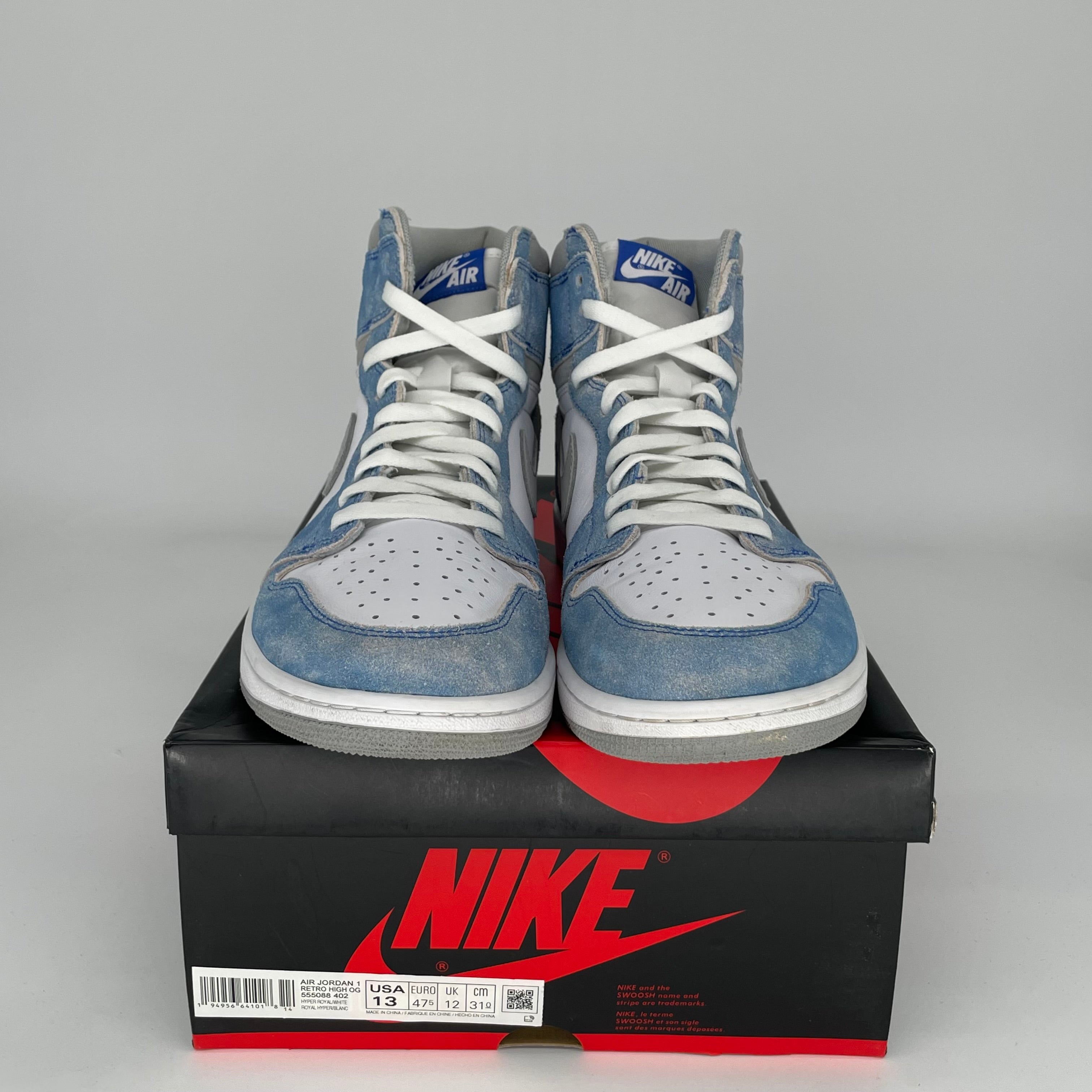 AIR JORDAN 1 HYPER ROYAL Men's Basketball Shoes Size 13 - 555088-402 | Authentic Retro Sneakers for Streetwear & Casual Outfits