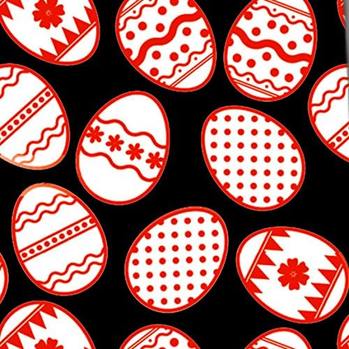 Three Rooker Easter Egg Tie for Men - Festive Red Egg Pattern Necktie for Easter Celebrations, Office Parties & Holiday Events
