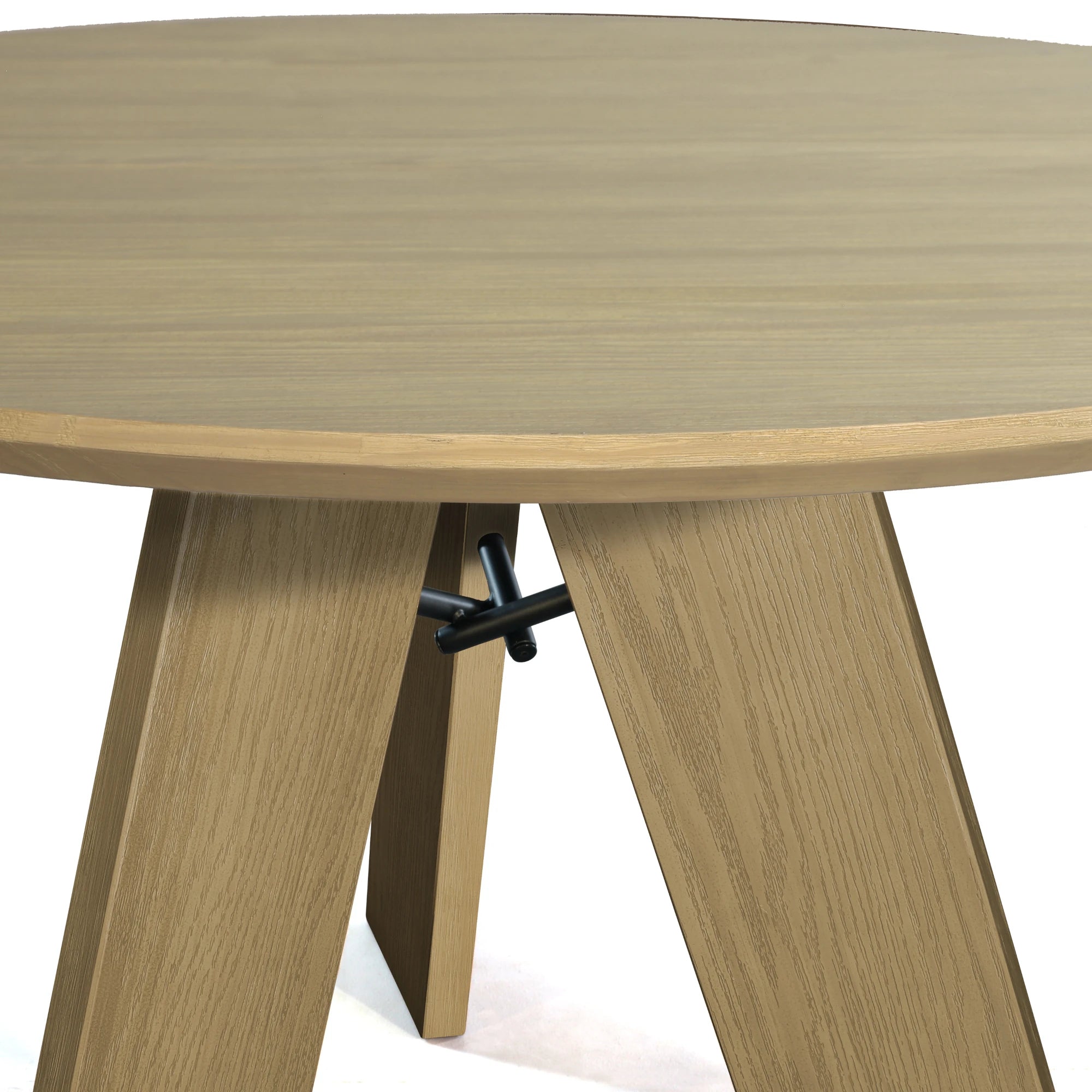 Stylish Cascais Round Dining Table - Modern Wooden Kitchen Table for 4-6 People | Perfect for Small Spaces, Breakfast Nooks & Cozy Family Meals