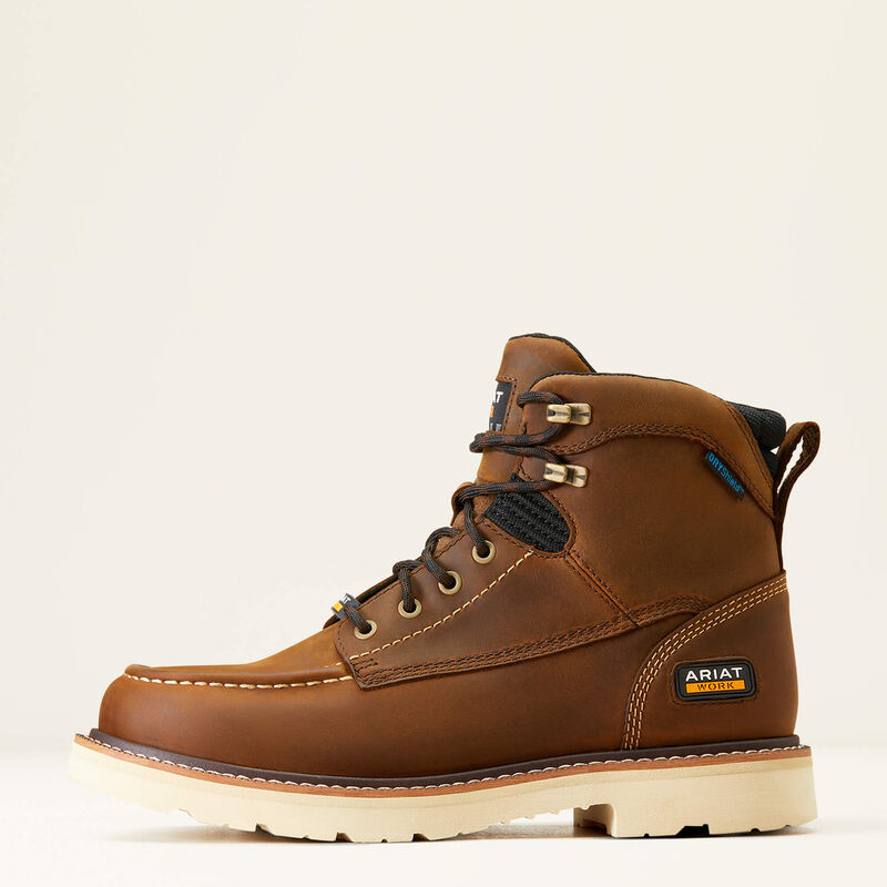 Waterproof Steel Toe Work Boots for Men - Heavy Duty Rebar Lift 6 Construction Boots - Slip Resistant & Comfortable for Construction, Warehouse & Outdoor Work