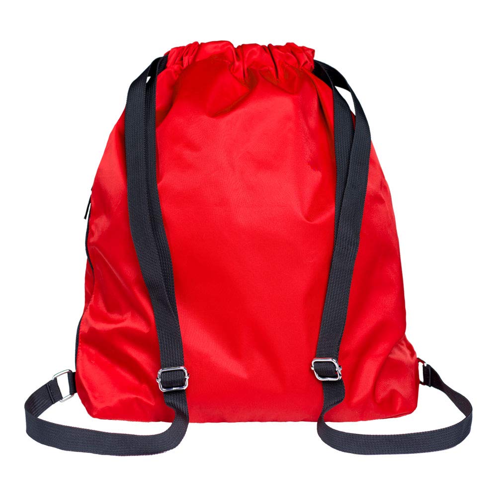 Nfinity Drawstring Backpack - Large Capacity Gym Bag for Men & Women, Adjustable Straps Sports Backpack with 2 Pockets & Multi-Compartment - Perfect for Workout, Travel, School & Outdoor Activities