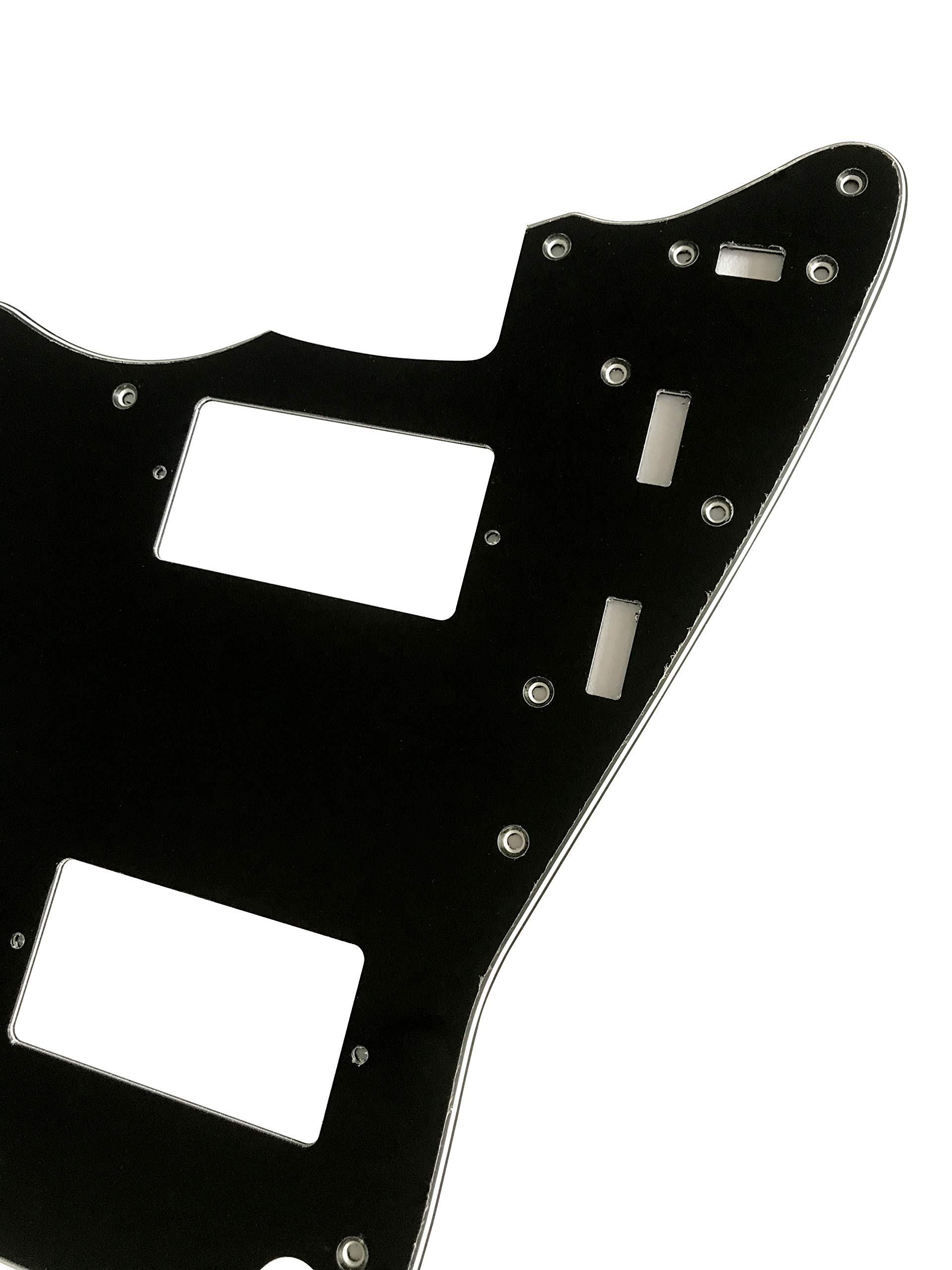 Left-Handed Fender Japan Jazzmaster PAF Guitar Pickguard - 3-Ply Black for Electric Guitar Parts | Perfect for DIY Guitar Repair & Custom Upgrades