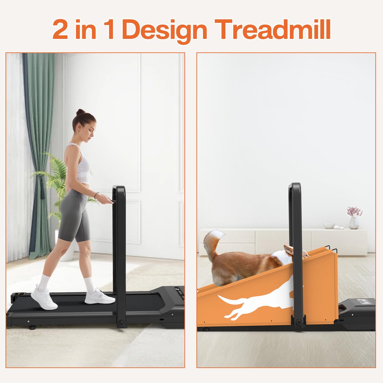 Small & Medium Dog Treadmill with Remote Control - Indoor Pet Exercise Machine for Training & Fitness - Includes Pre-Set Programs for Home Use, Dog Running & Weight Management