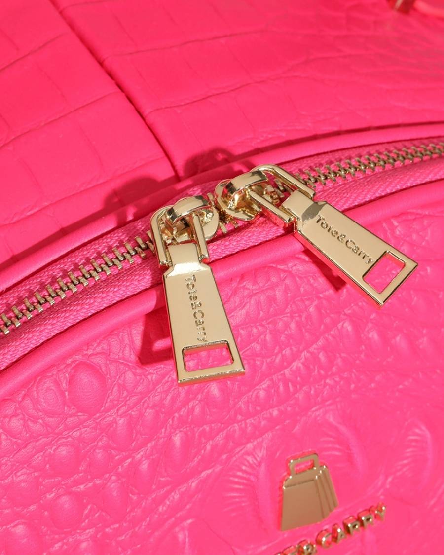 Apollo 2 BFF Backpack - Waterproof School Backpack for Girls, Neon Pink College Bookbag with USB Charging Port - Perfect for School, Travel & Daily Use