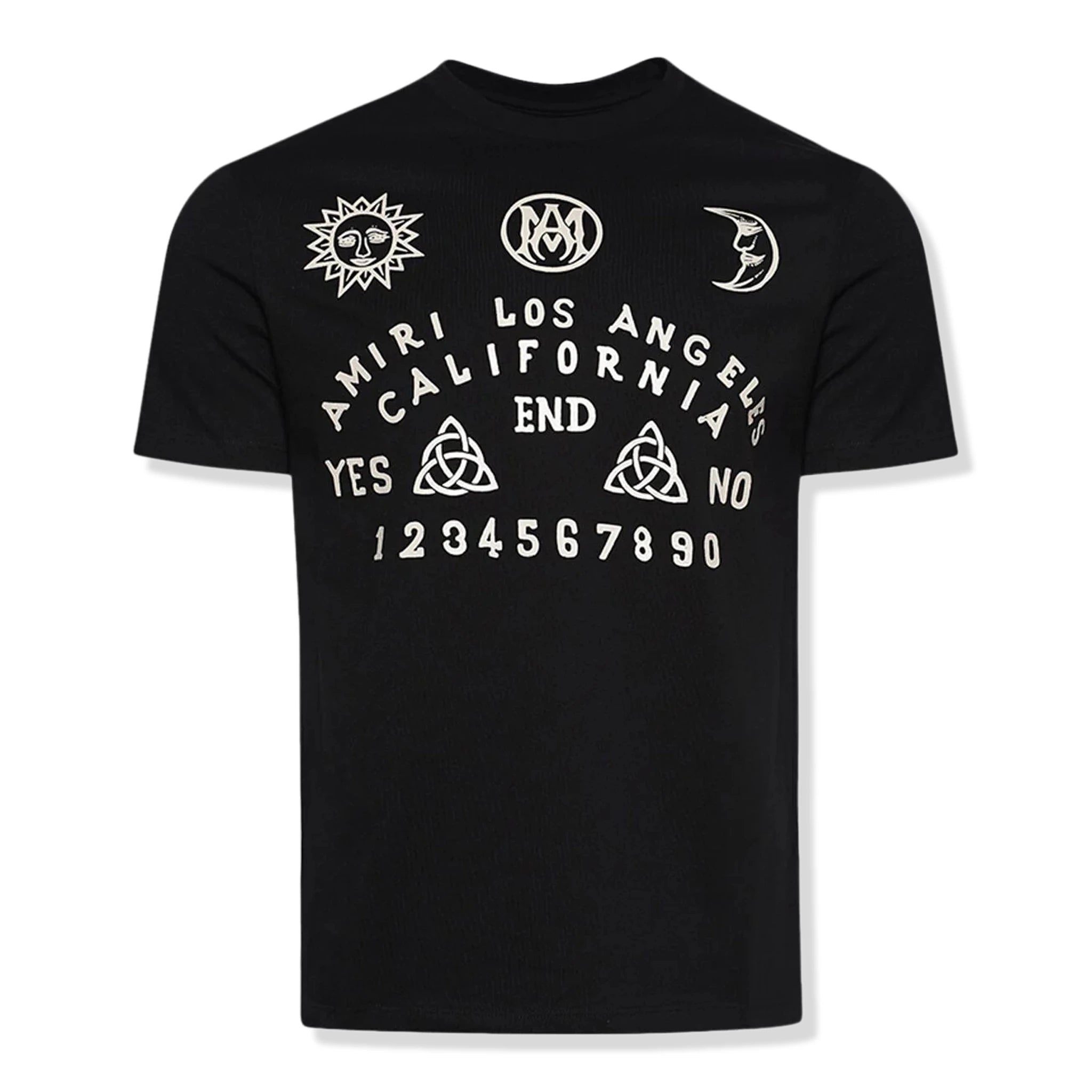 Amiri Ouija Board Black T-Shirt for Men - Gothic Graphic Tee for Streetwear & Casual Outfits | Perfect for Halloween, Concerts & Urban Fashion