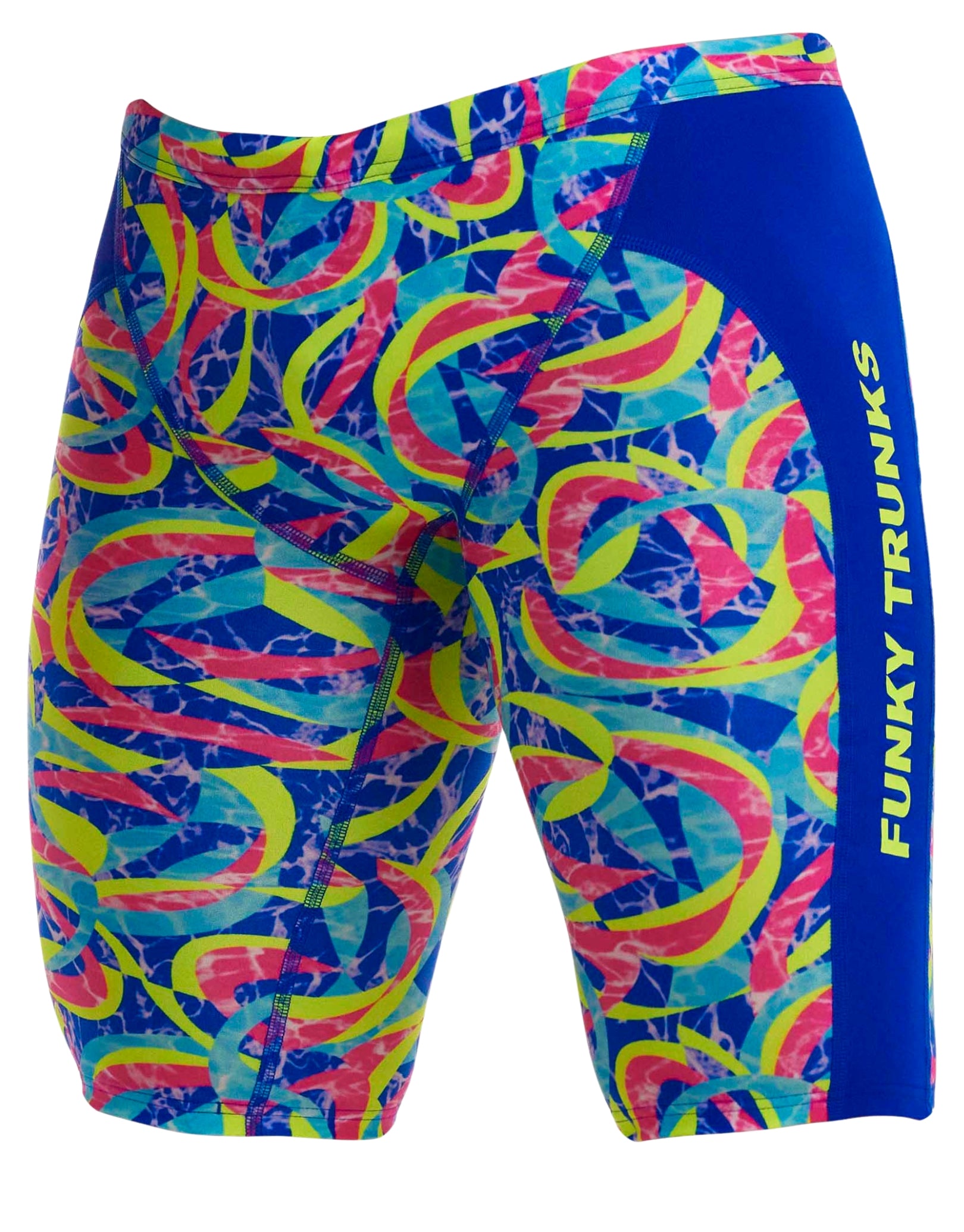 Choppy Waters Swim Training Jammers for Men - High Performance Competitive Swimwear - Blue - Perfect for Lap Swimming, Swim Team Practice & Water Aerobics