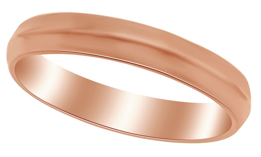 10k Solid Gold AFFY 4mm Knife Edge Comfort Fit Wedding Band Ring for Men & Women - Perfect for Engagement, Anniversary Gifts & Everyday Wear