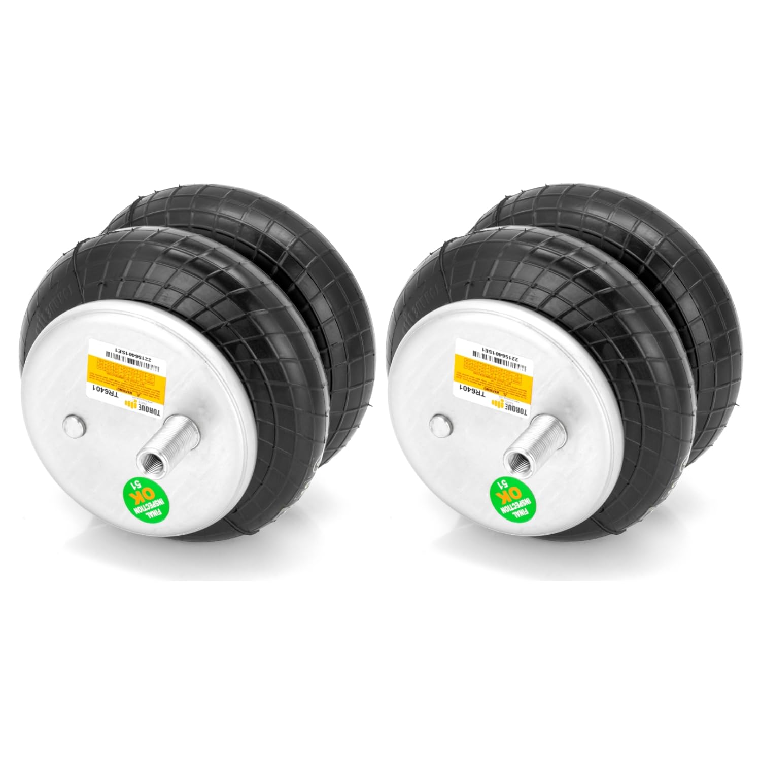 TORQUE 2-Pack TR6401 Air Bag Replacement - Compatible with Firestone Ride-Rite 6401 & Torque Air Suspension Kits | Heavy Duty Air Spring for Trucks & Trailers | Perfect for Off-Roading, Towing & Load Leveling