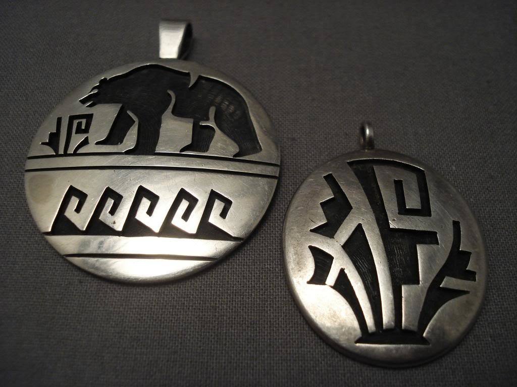 Vintage Hopi Wil Saufkie Native American Silver Jewelry Pendant - Authentic Handmade Tribal Necklace for Boho Fashion & Spiritual Gifts