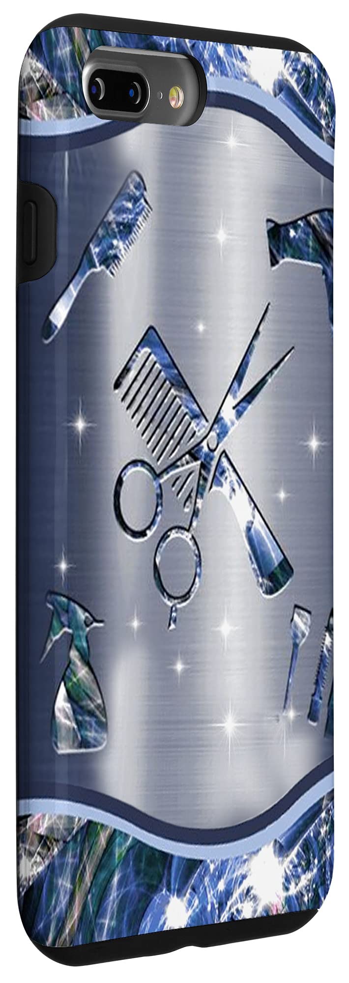 iPhone 7 Plus/8 Plus Diamond PC Hairdresser Case - Professional Barber Tools for Salon & Mobile Stylists - Perfect for Hair Cutting, Styling & Travel Organization