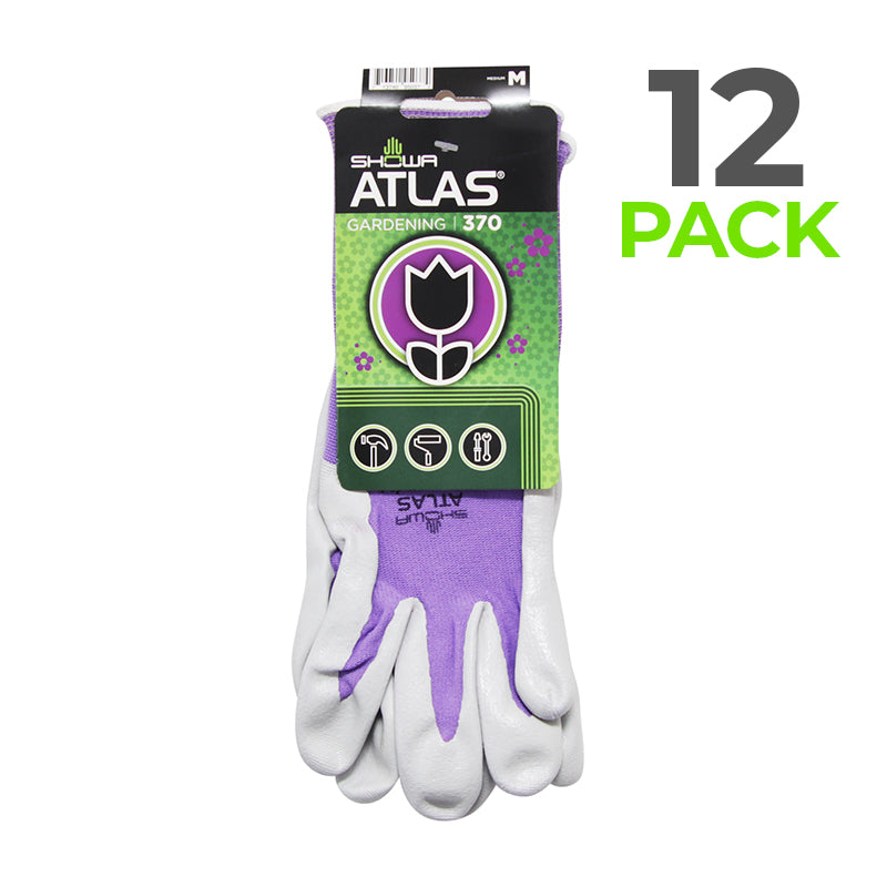 Showa Atlas 370 Best Gardening Gloves for Women & Men - Durable, Breathable, Flexible - Ideal for Planting, Weeding, Landscaping & Outdoor Work