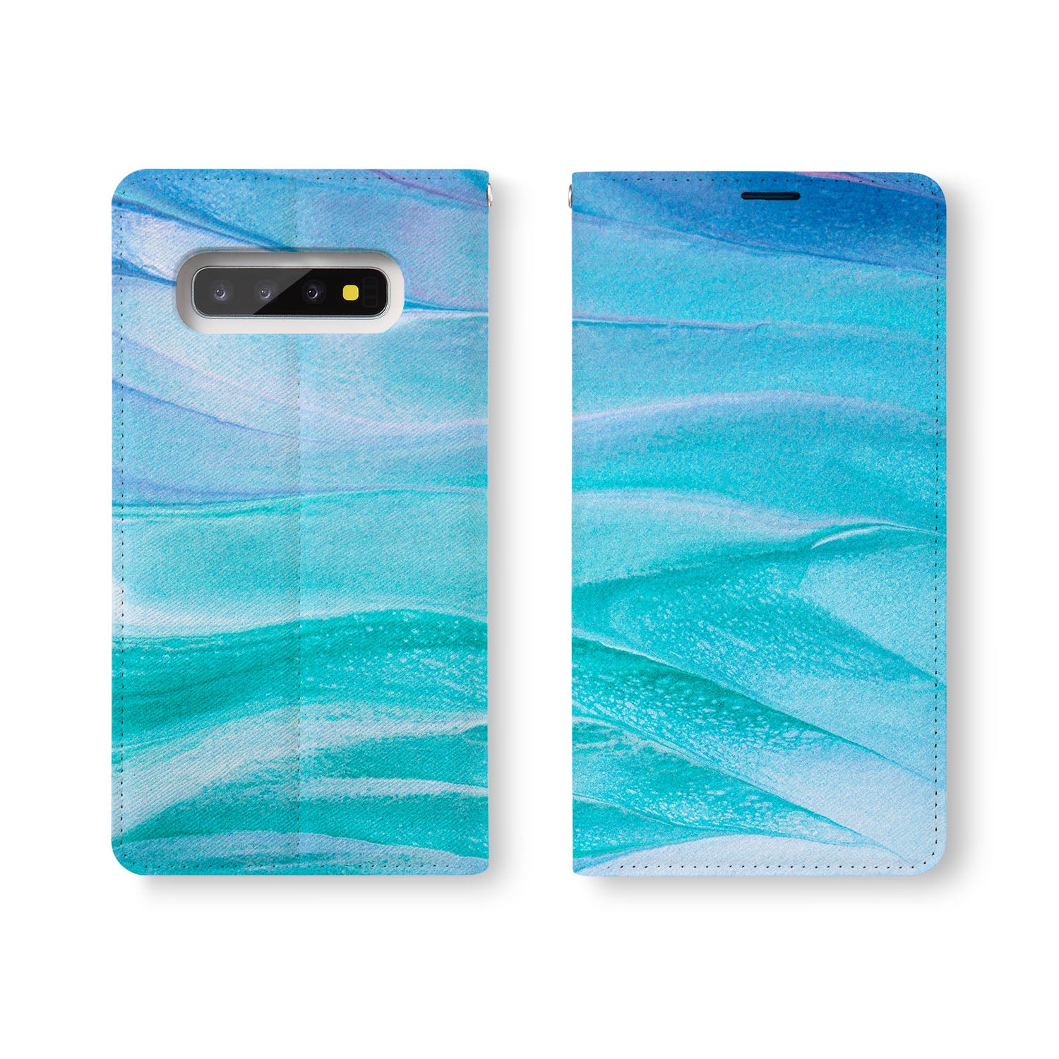 Samsung Wallet Case with Abstract Painting Design - Slim Protective Cover for Samsung Phones - Perfect for Everyday Use, Travel & Business